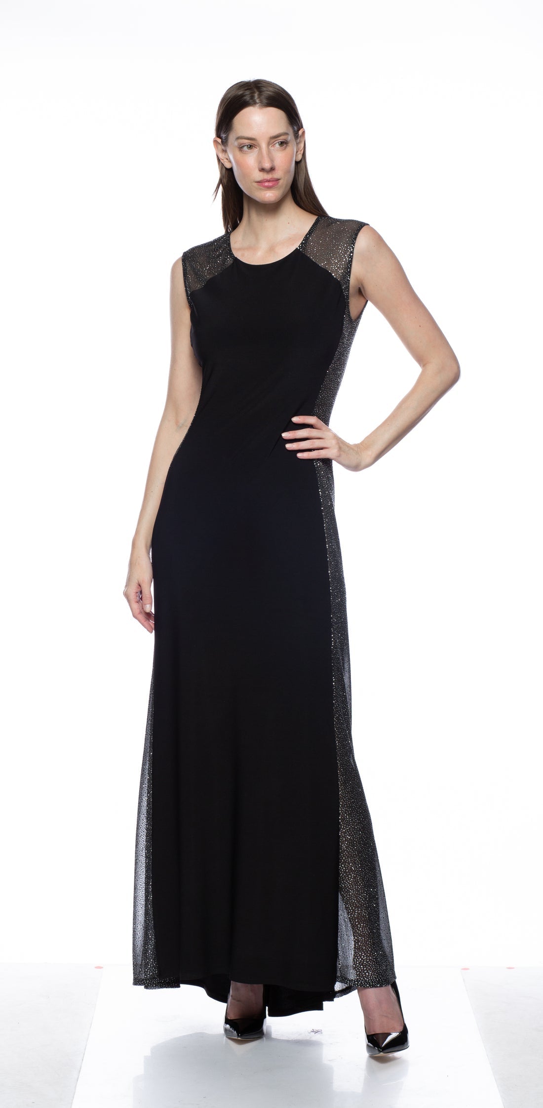 Marina Long Side Panel ITY Combo Dress