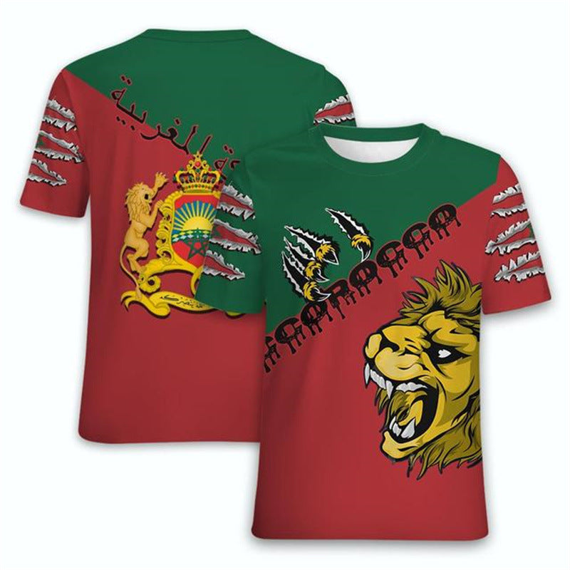 Men's Casual Short-sleeved T-shirt 3D Digital Printing