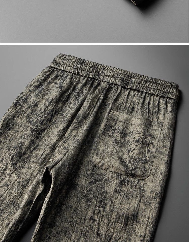 Light Luxury High-end Smooth And Flowing Retro Ice Silk Acetate Pants