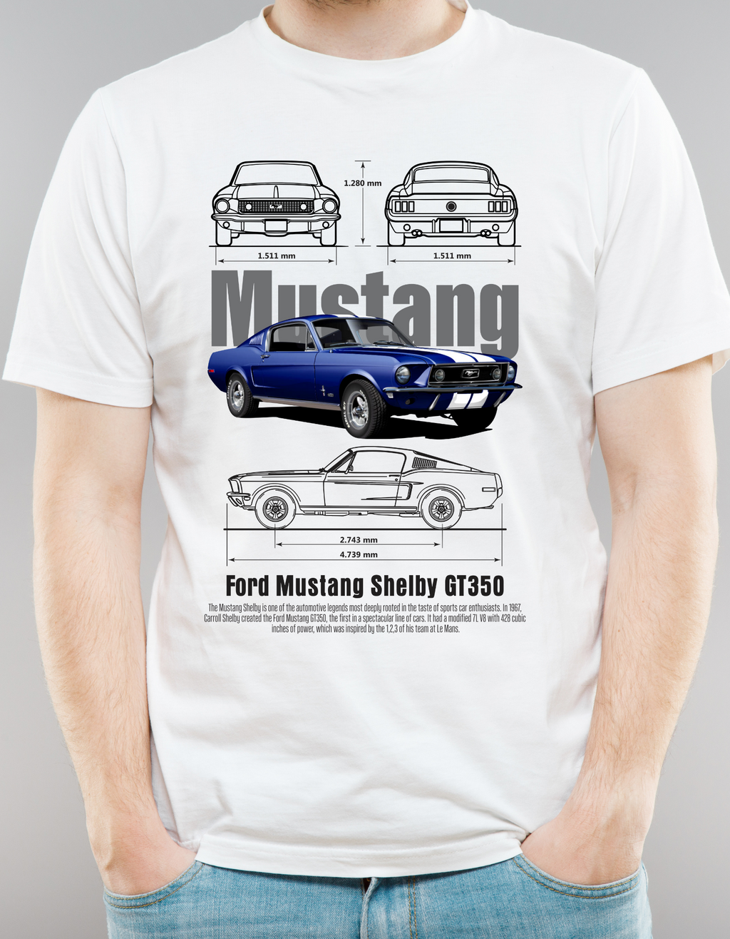 Custom Printed Shirts: Ford Mustang Shelby GT350