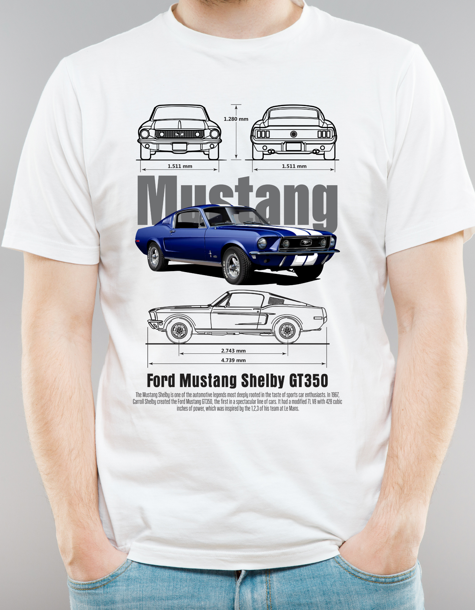 Custom Printed Shirts: Ford Mustang Shelby GT350