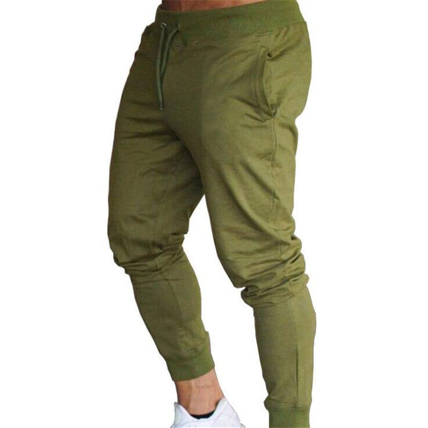 Men's sports pants fitness solid trousers