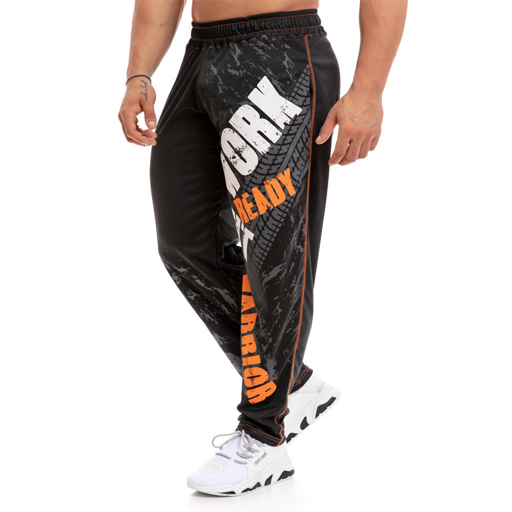 Pure Cotton Big Leg Pants Men's Sports Fitness Pants