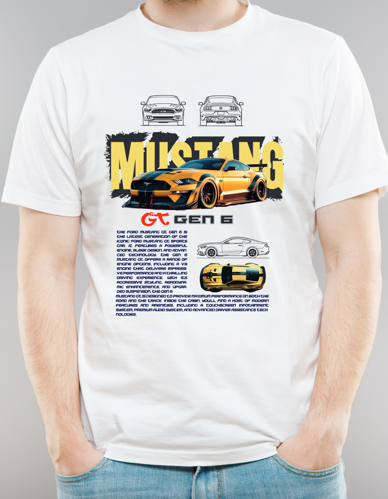 Custom Printed Shirts: Mustang GT Gen 6