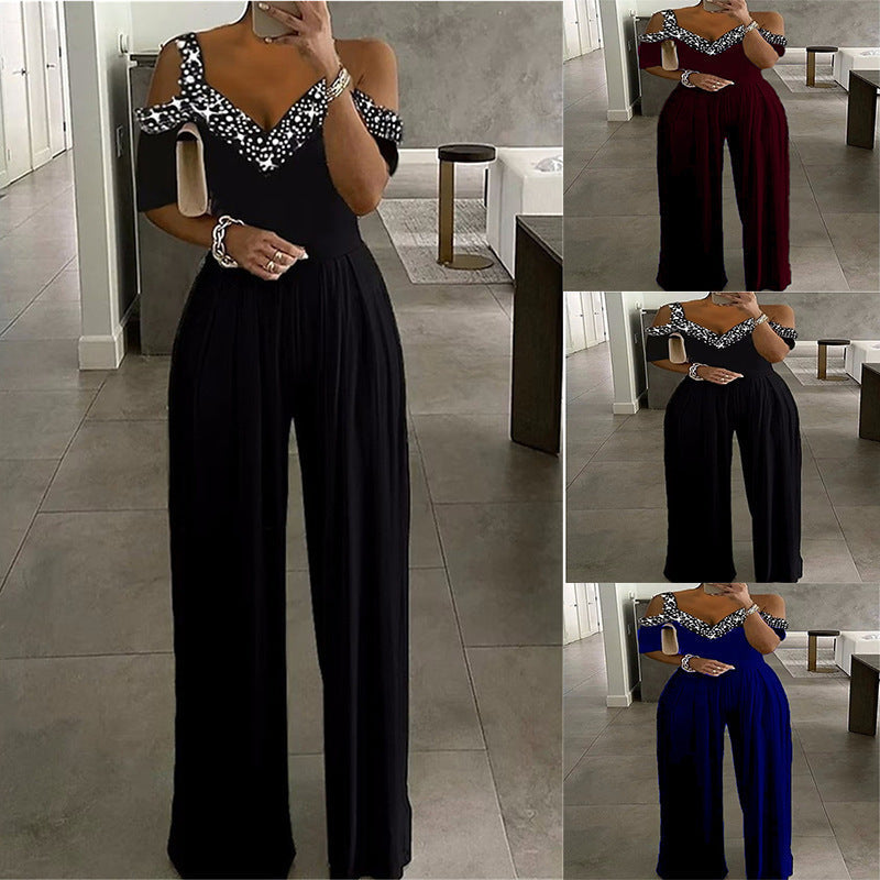 Women's Wide Leg Waist Up Jumpsuit
