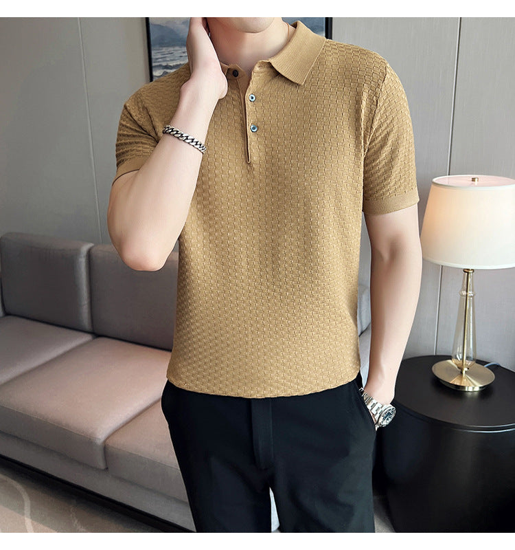 Men's Short Sleeve Autumn New Trendy Slim Thin