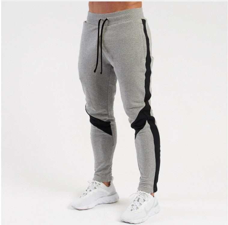 Assorted Colors Fleece Thermal Slim-fit Pants Men's Sports