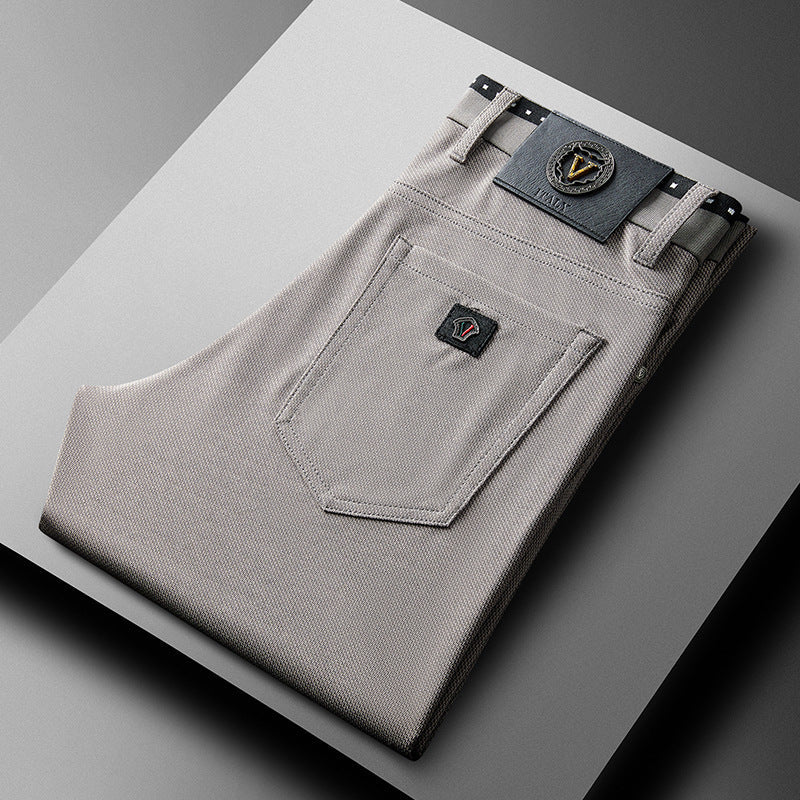 Men's Jacquard Comfortable And Versatile Straight Pants