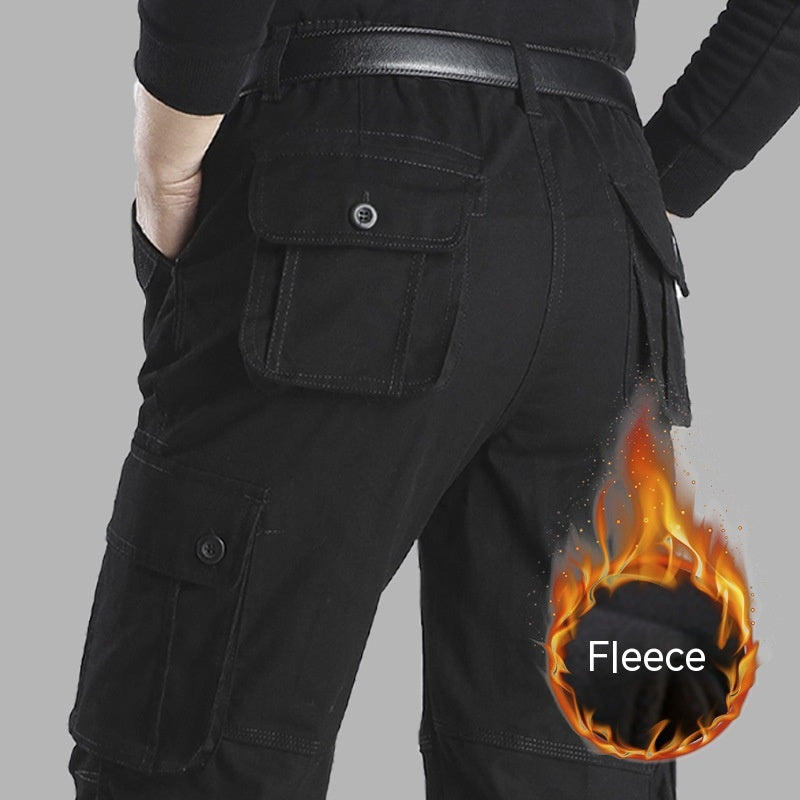 Men's Fashion Casual Fleece And Thick Workwear Pants