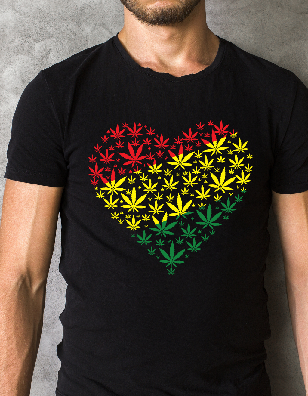 Custom Printed Shirt: Weed Heart