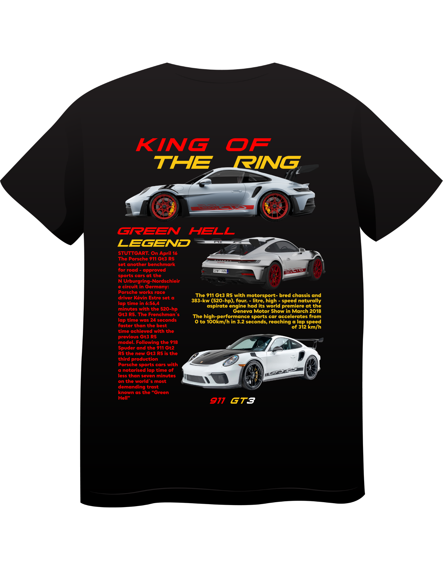 Custom Printed Shirts: 911GT Green Hell