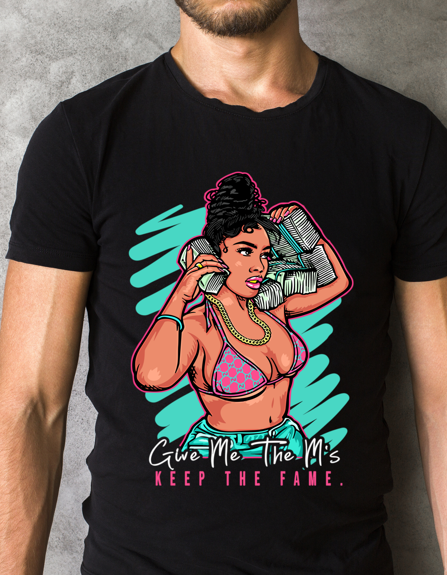 Custom Printed Shirts: Give Me The M's Keep the Fame