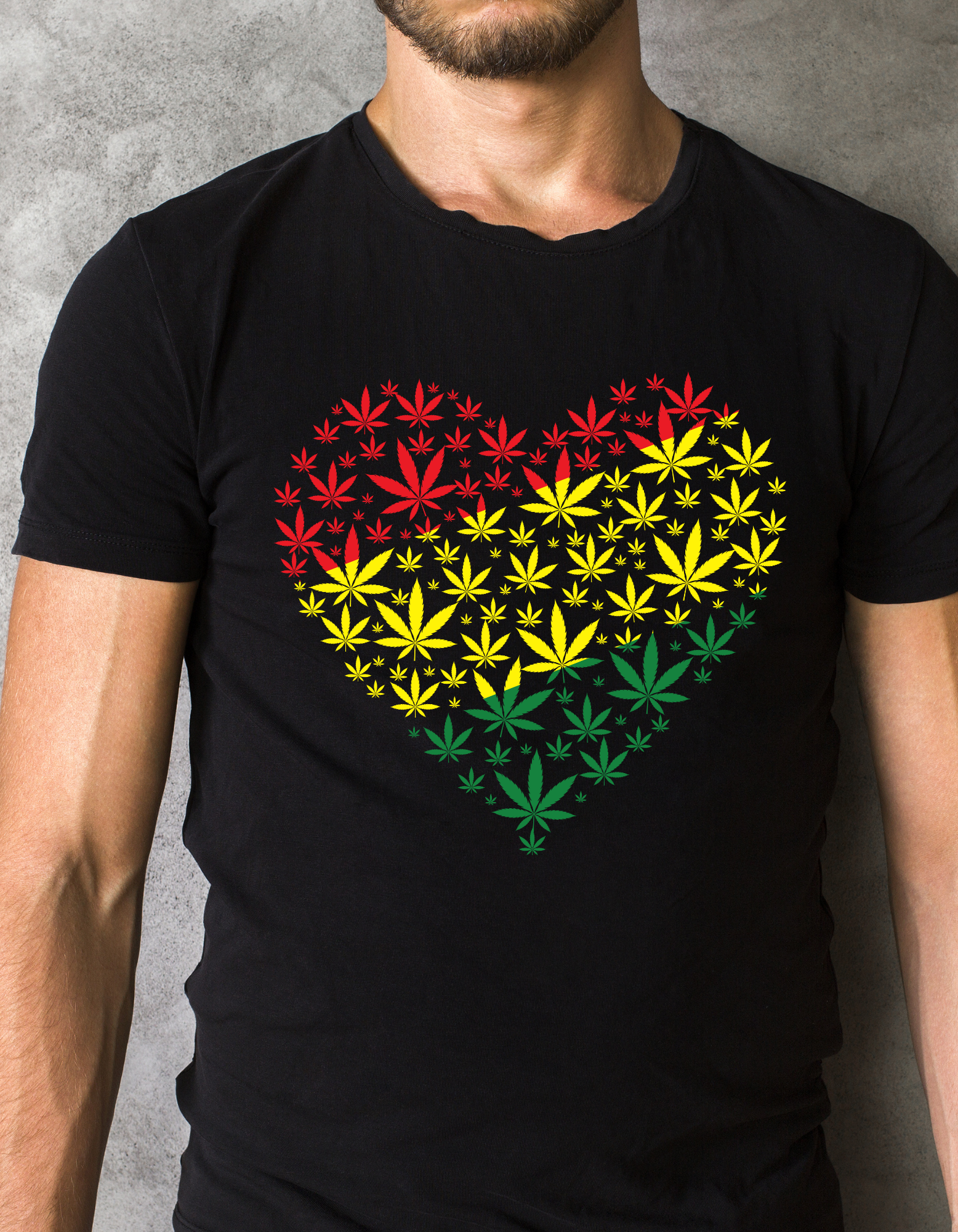 Custom Printed Shirt: Weed Heart