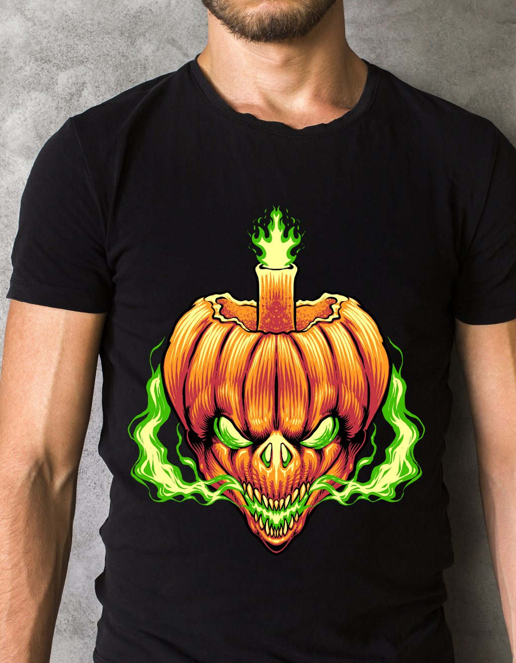 Custom Printed Shirts: Halloween Pumpkin Sprout