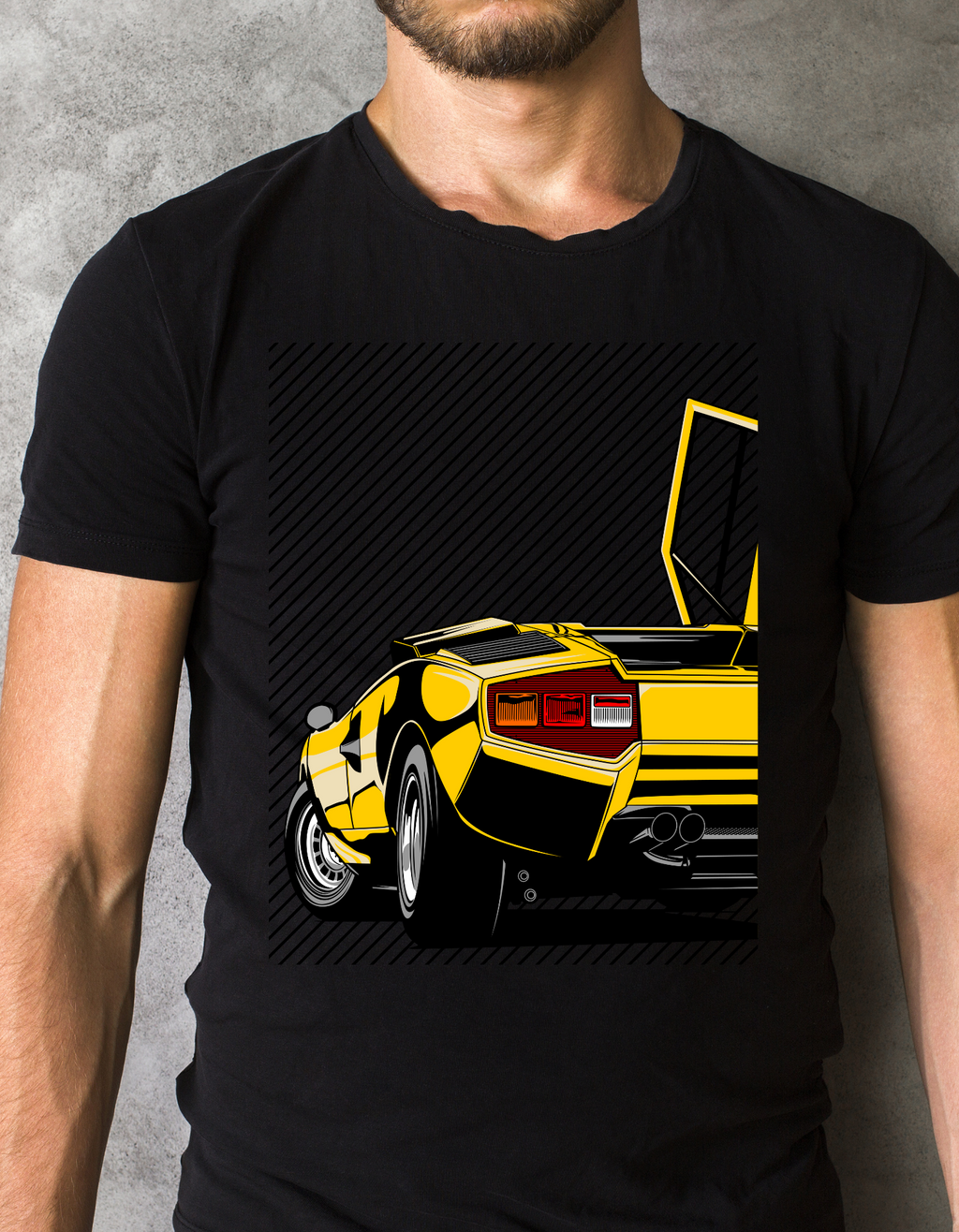 Custom Printed Shirts: Gold Lambo