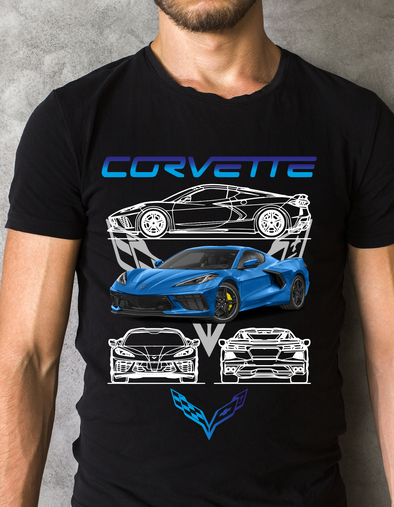 Custom Printed Shirts: Corvette