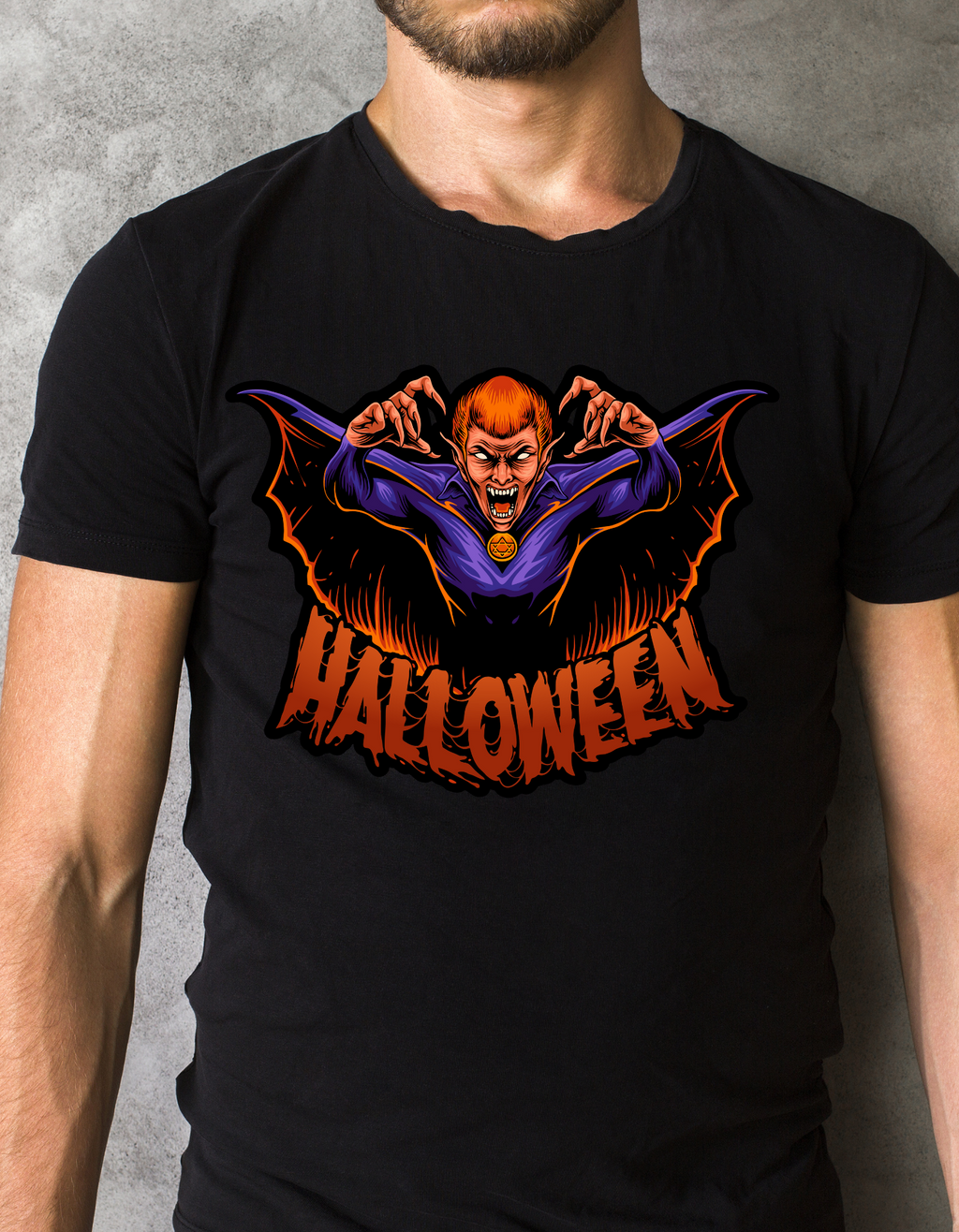 Custom Printed Shirts: Halloween Draculla