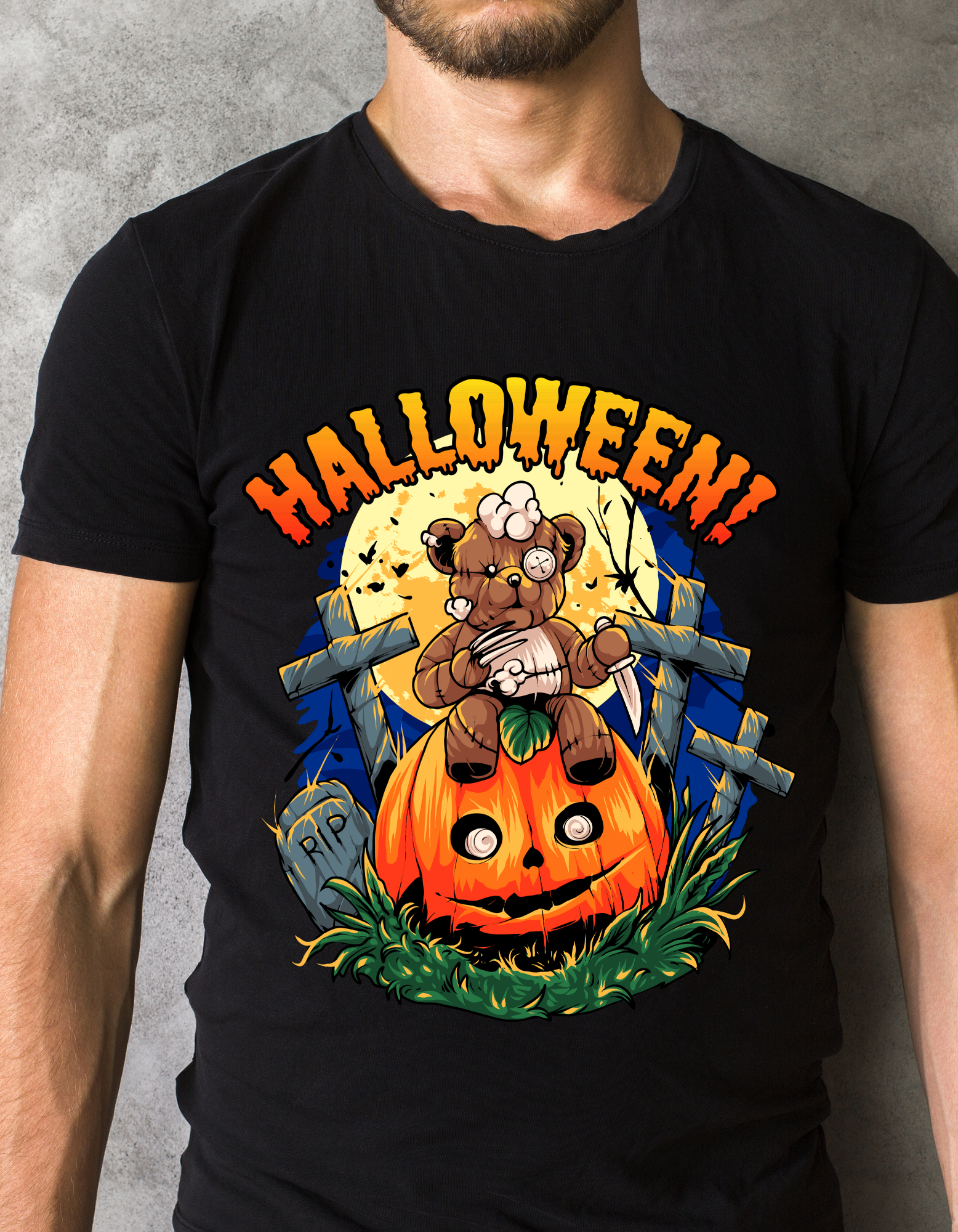 Custom Printed Shirts: Halloween Bear