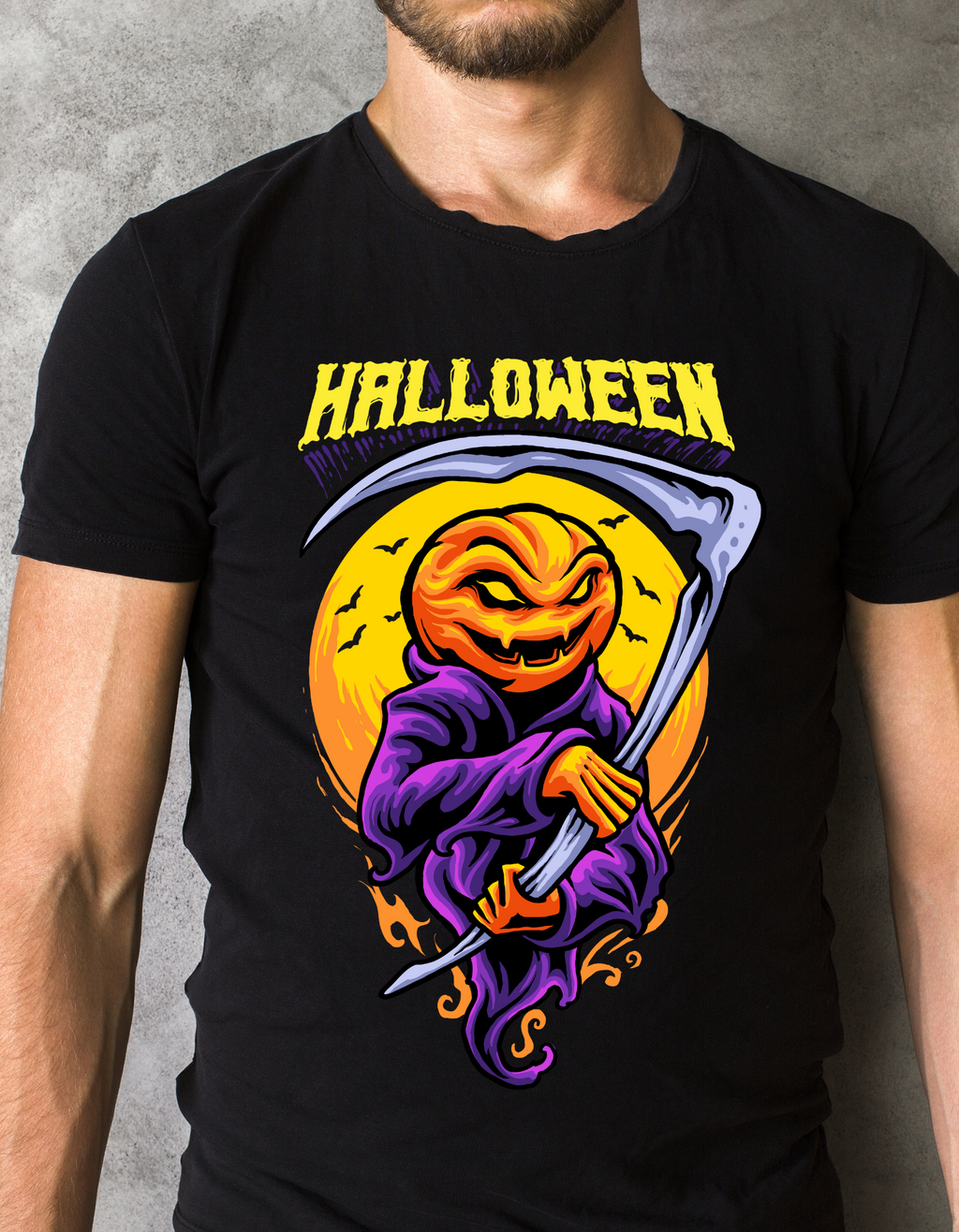 Custom Printed Shirts: Halloween Pumpkin Ghost