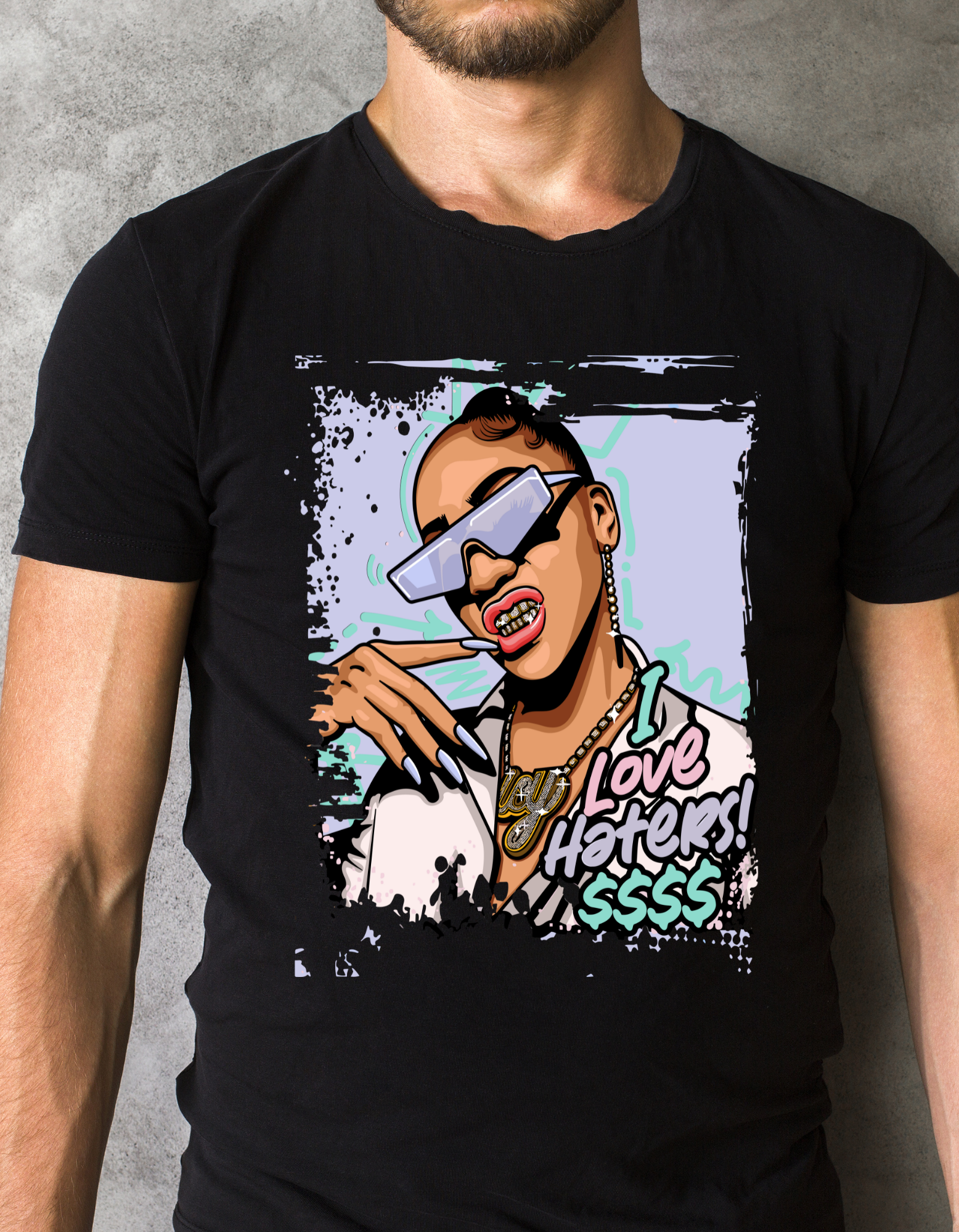 Custom Printed Shirts: I Love Haters $$$