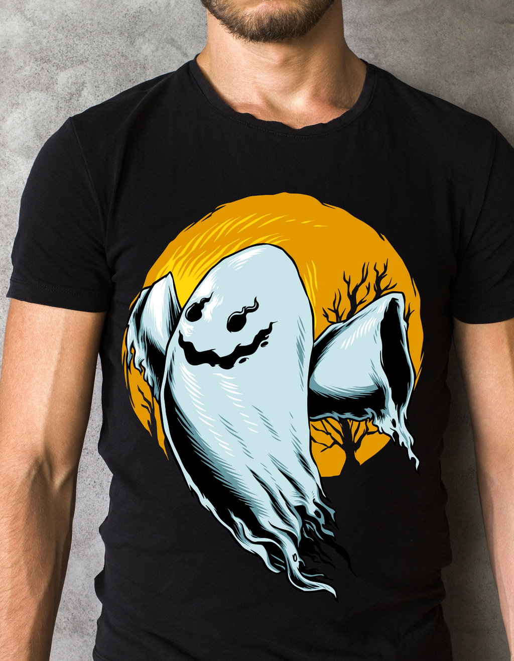 Custom Printed Shirts: Halloween Ghost