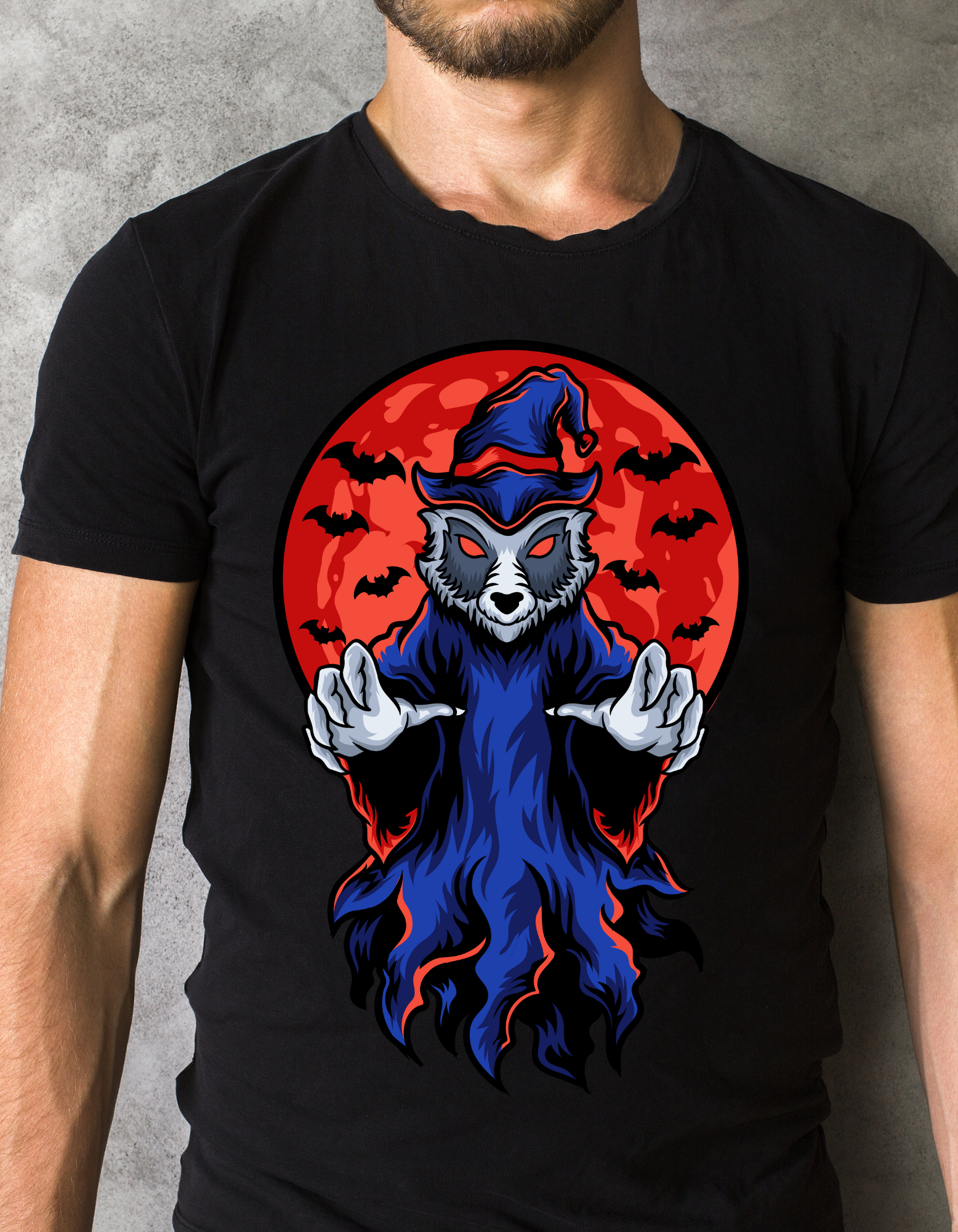 Custom Printed Shirts: Halloween Racoon Ghost