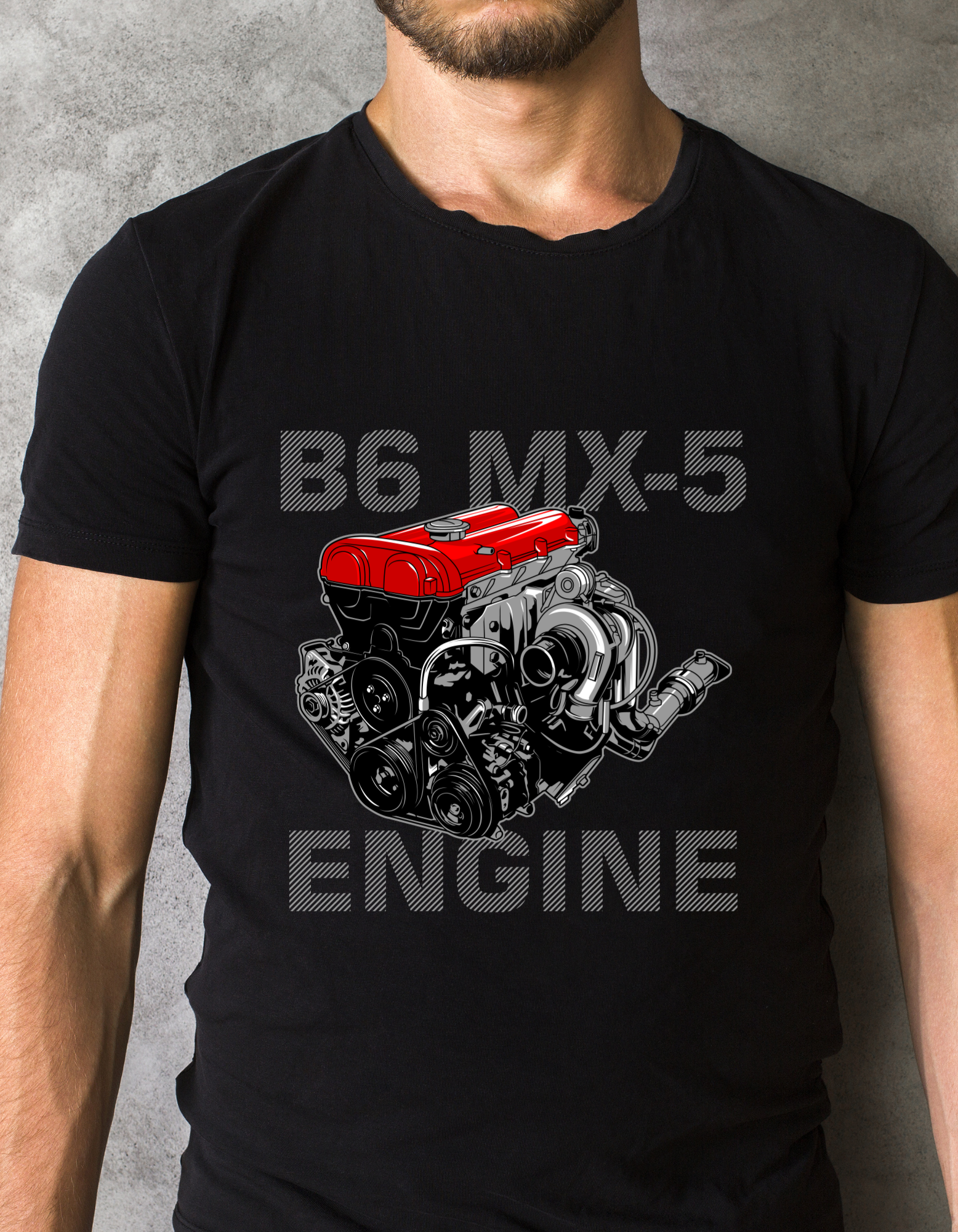 Custom Printed Shirts: B6 MX-5 Engine
