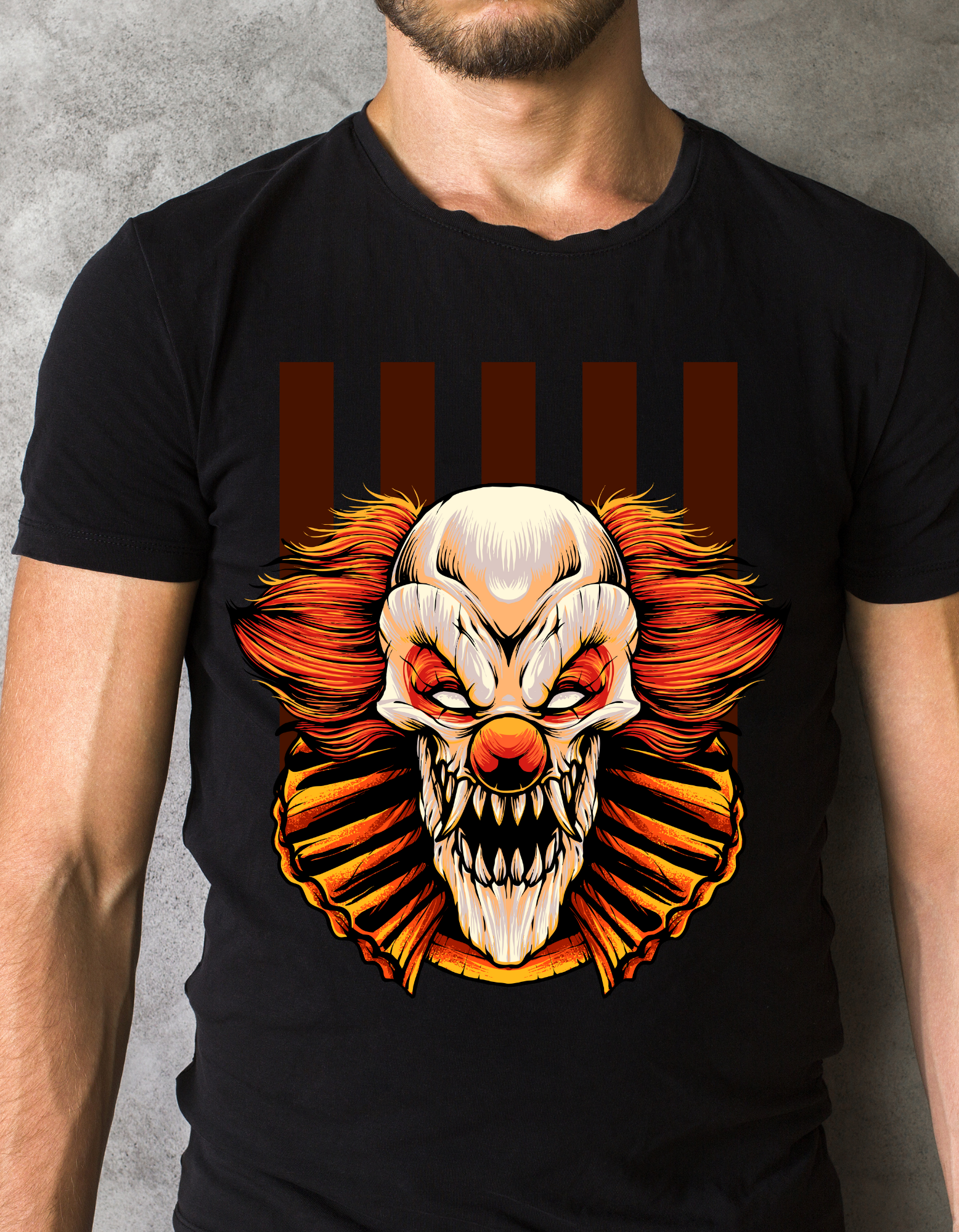 Custom Printed Shirts: Halloween Zombie Joker