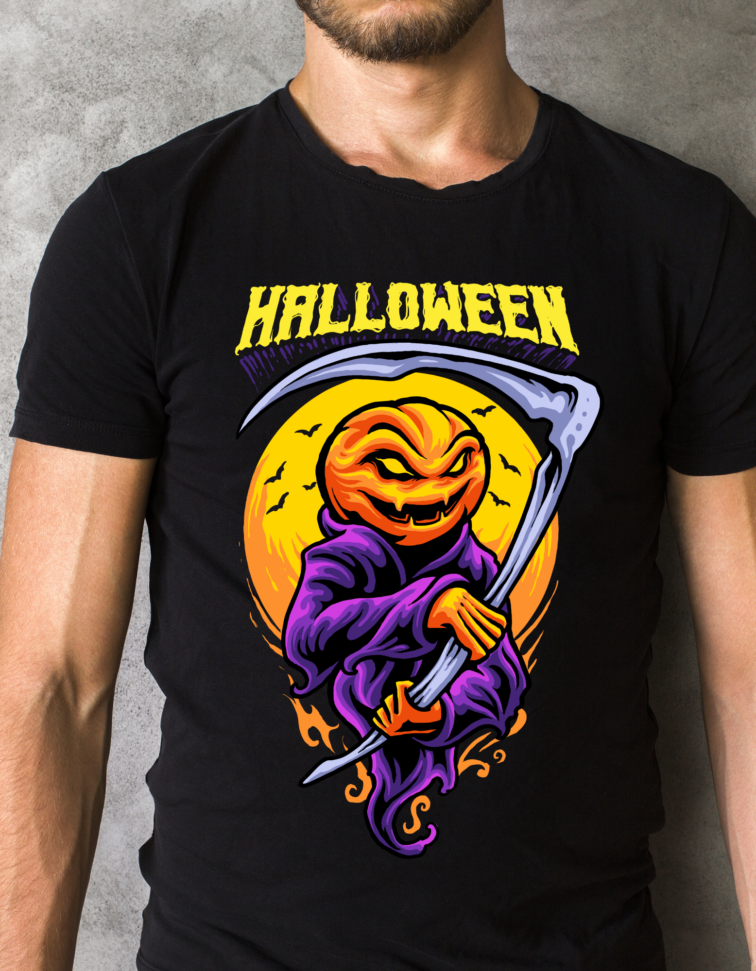 Custom Printed Shirts: Halloween Pumpkin Ghost