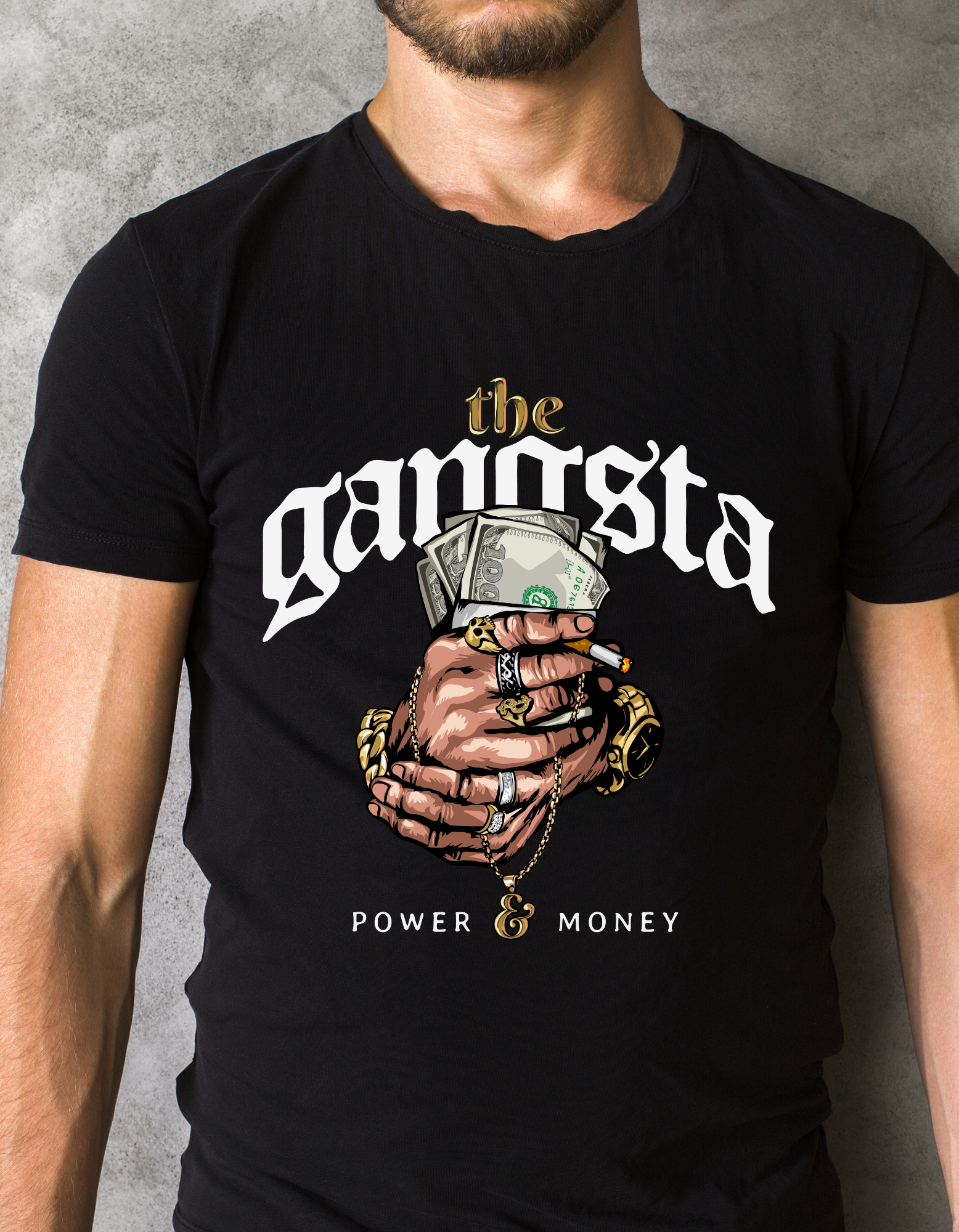 Custom Printed Shirts: The Gangsta (Power Money)