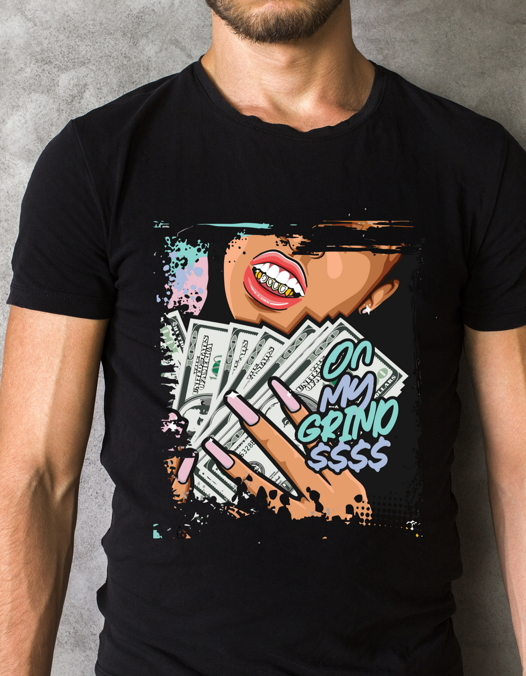 Custom Printed Shirts: On My Grind $$$$