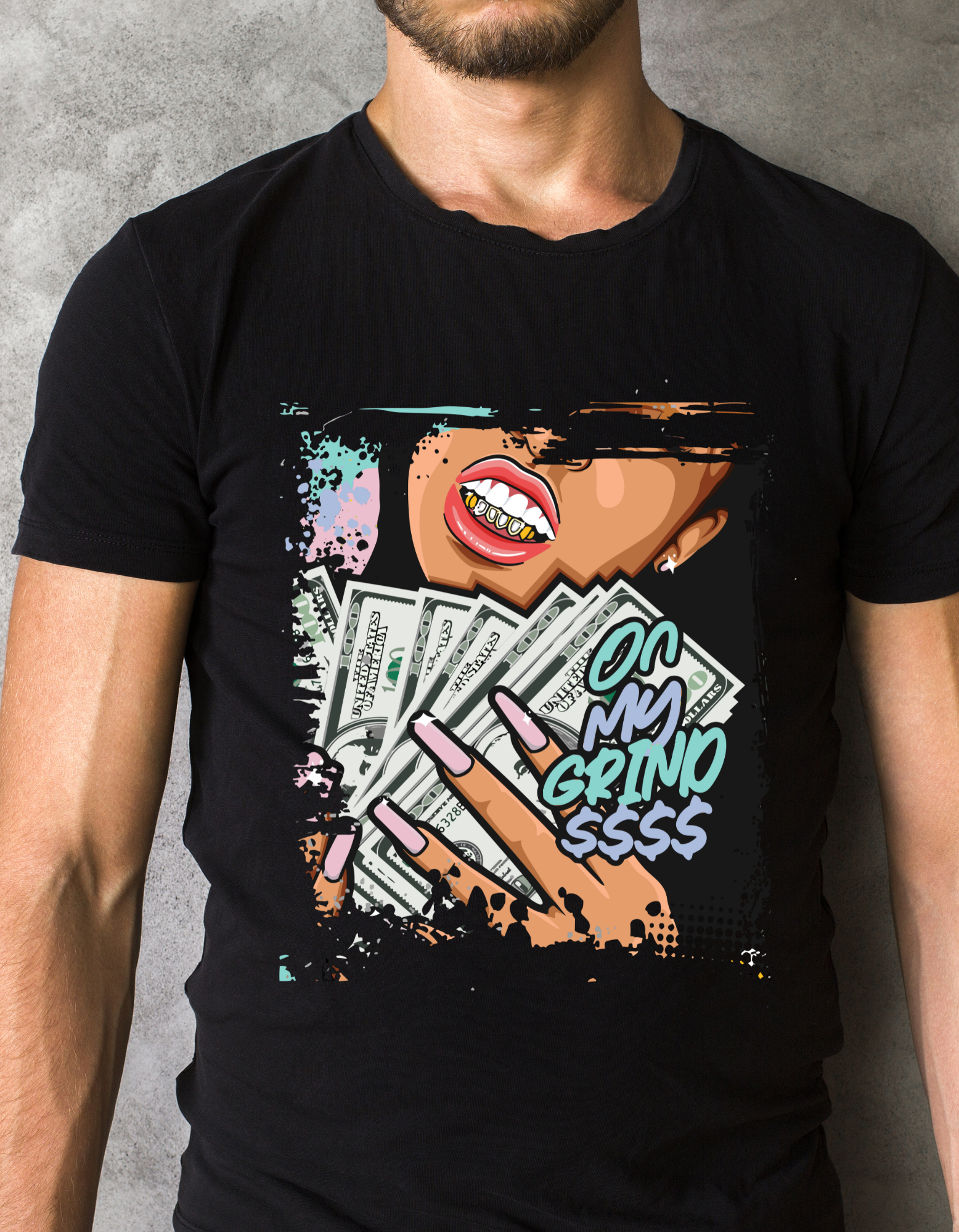 Custom Printed Shirts: On My Grind $$$$