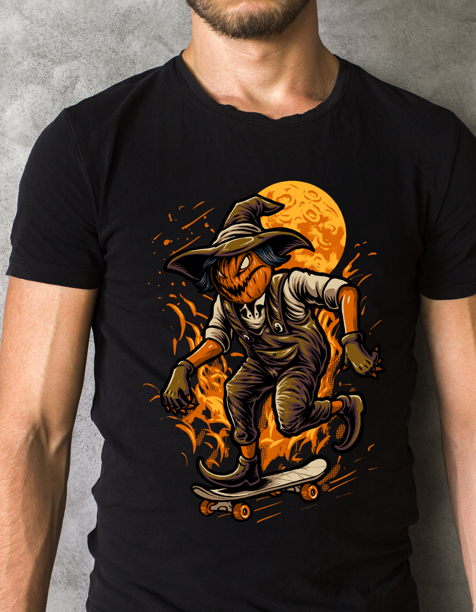 Custom Printed Shirts: Halloween Zombie Skater