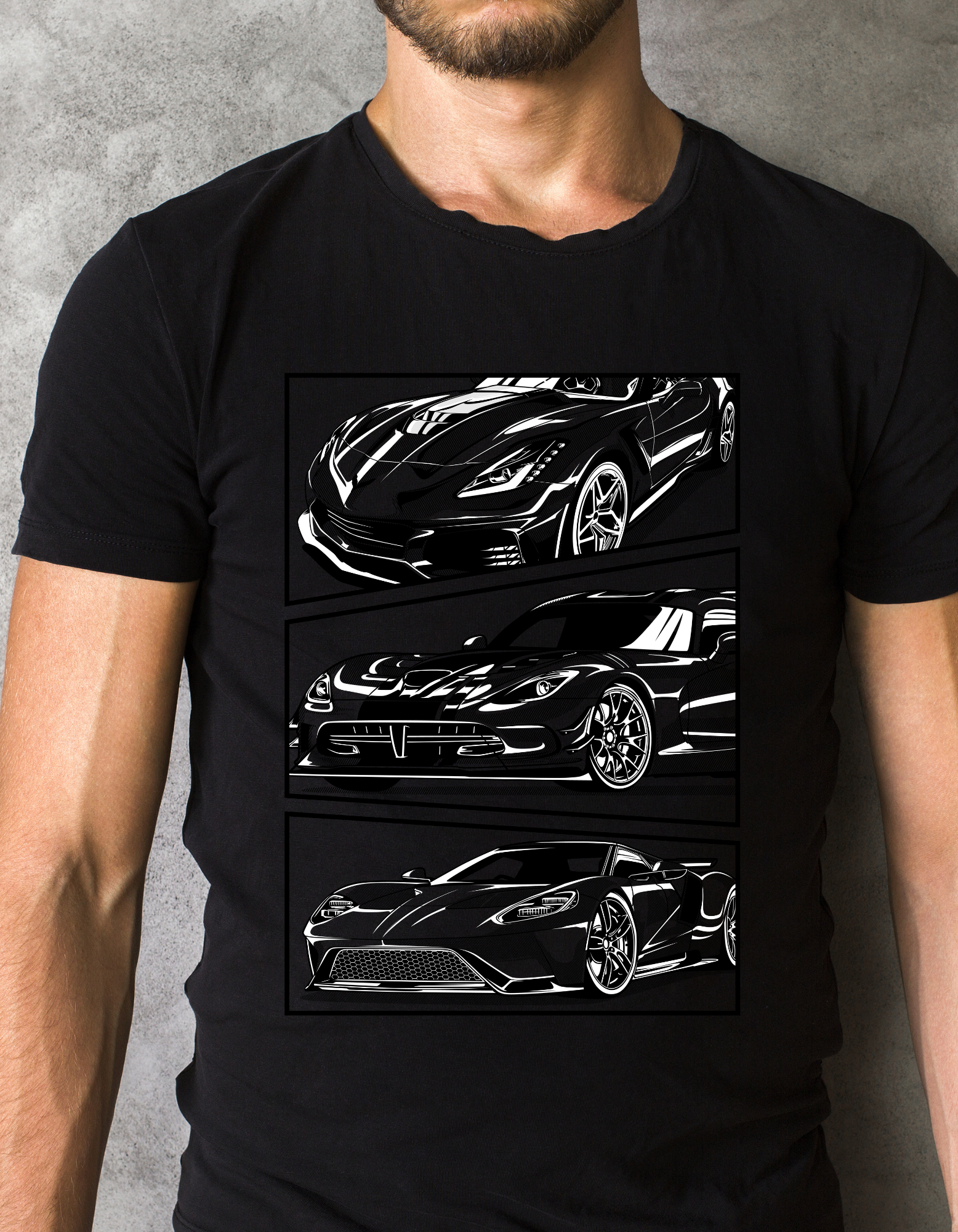 Custom Printed Shirts: Triple Cars