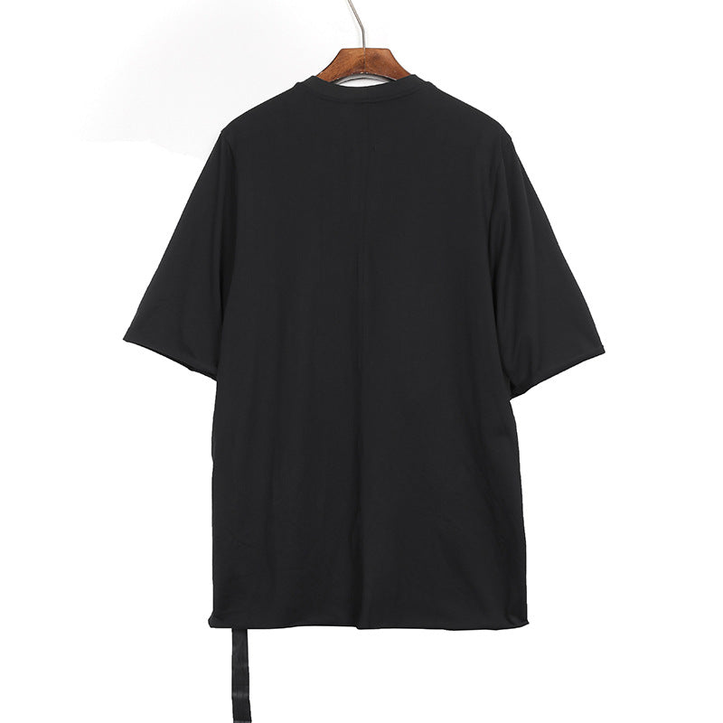 Raw Edges Design Breathable Hole Loose Plus Size Short Sleeve T-shirt