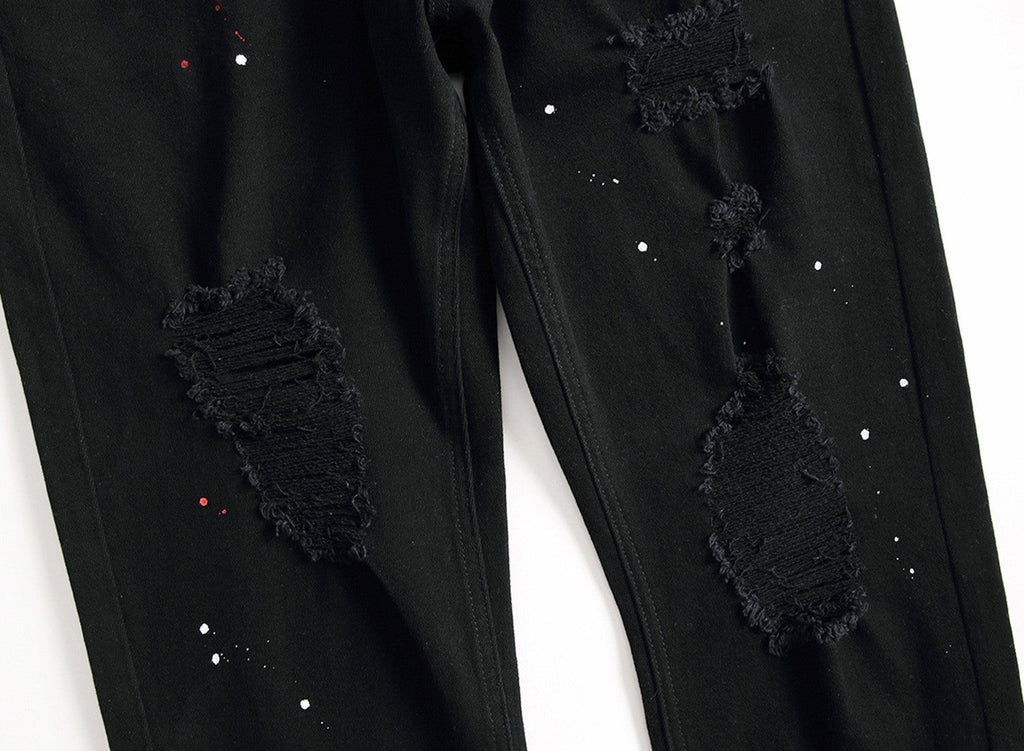 Elastic Denim Slim Fit Men's Pants