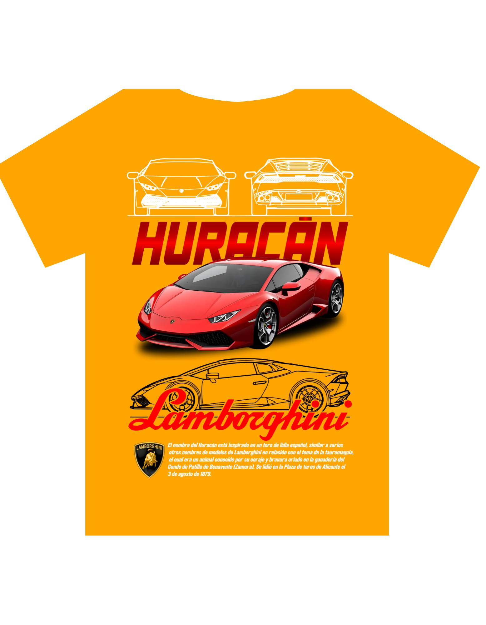 Custom Printed Shirts: Huracan Lamborgini
