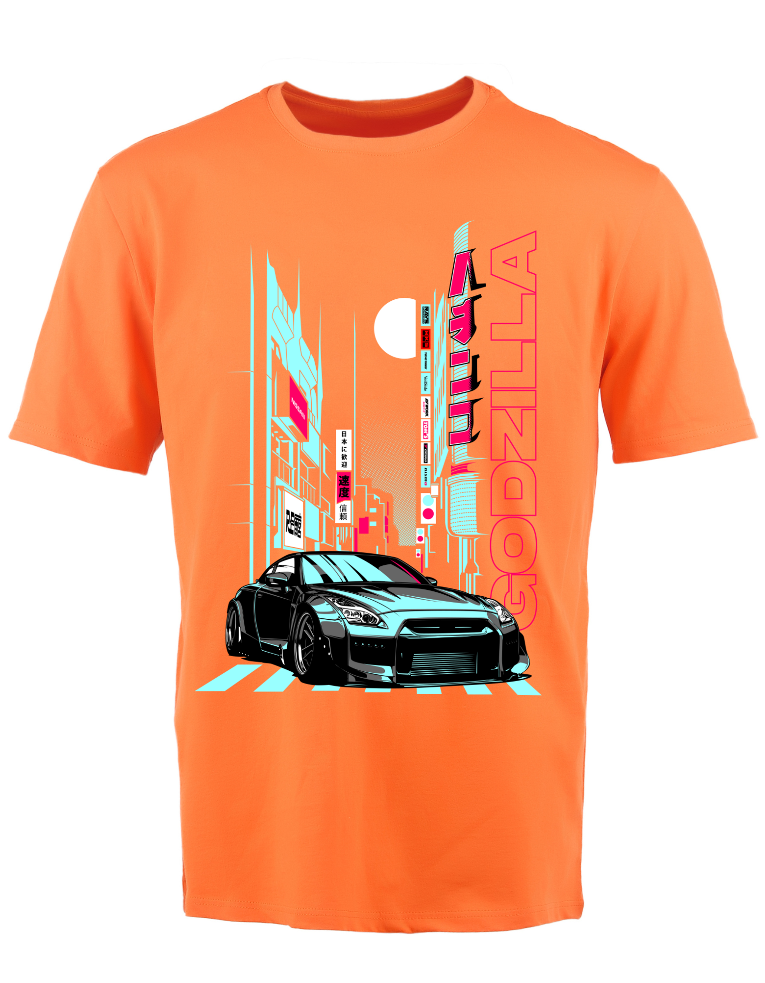 Custom Printed Shirts: Godzilla Green Car