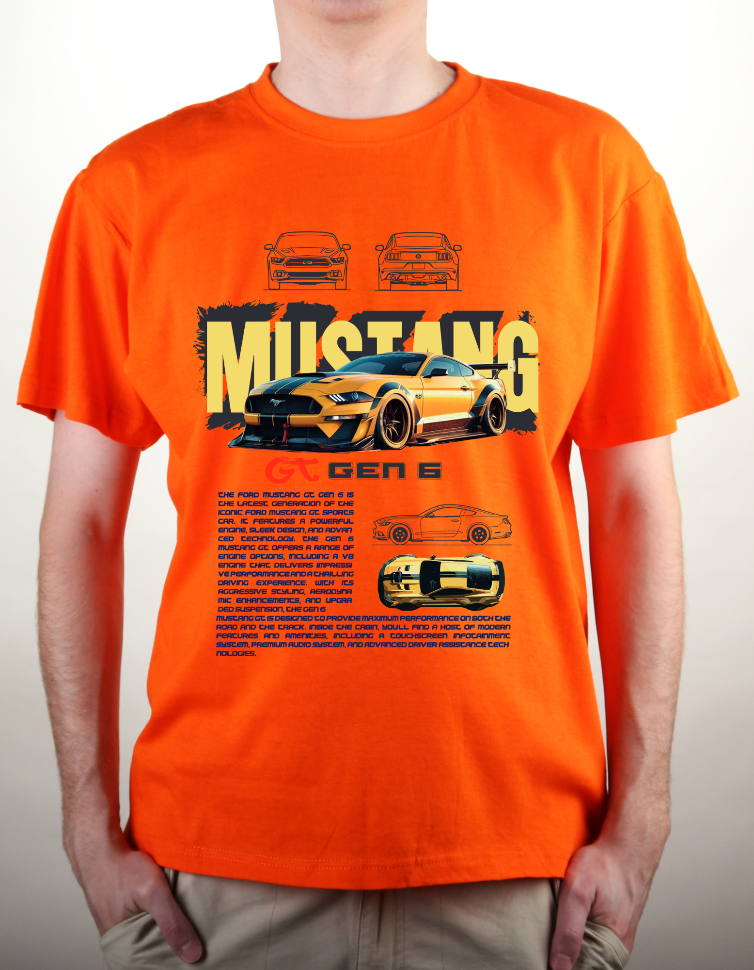 Custom Printed Shirts: Mustang GT Gen 6