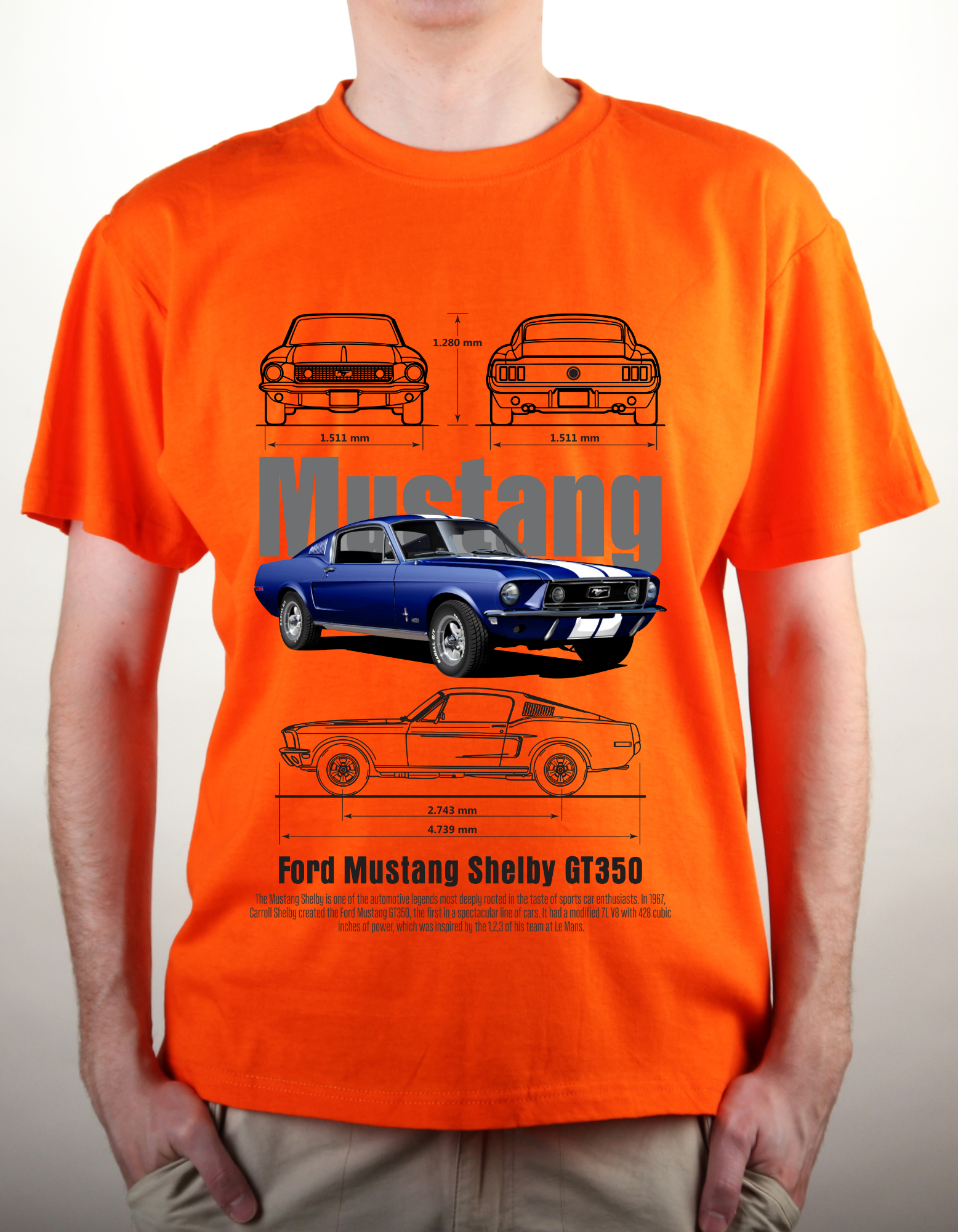 Custom Printed Shirts: Ford Mustang Shelby GT350