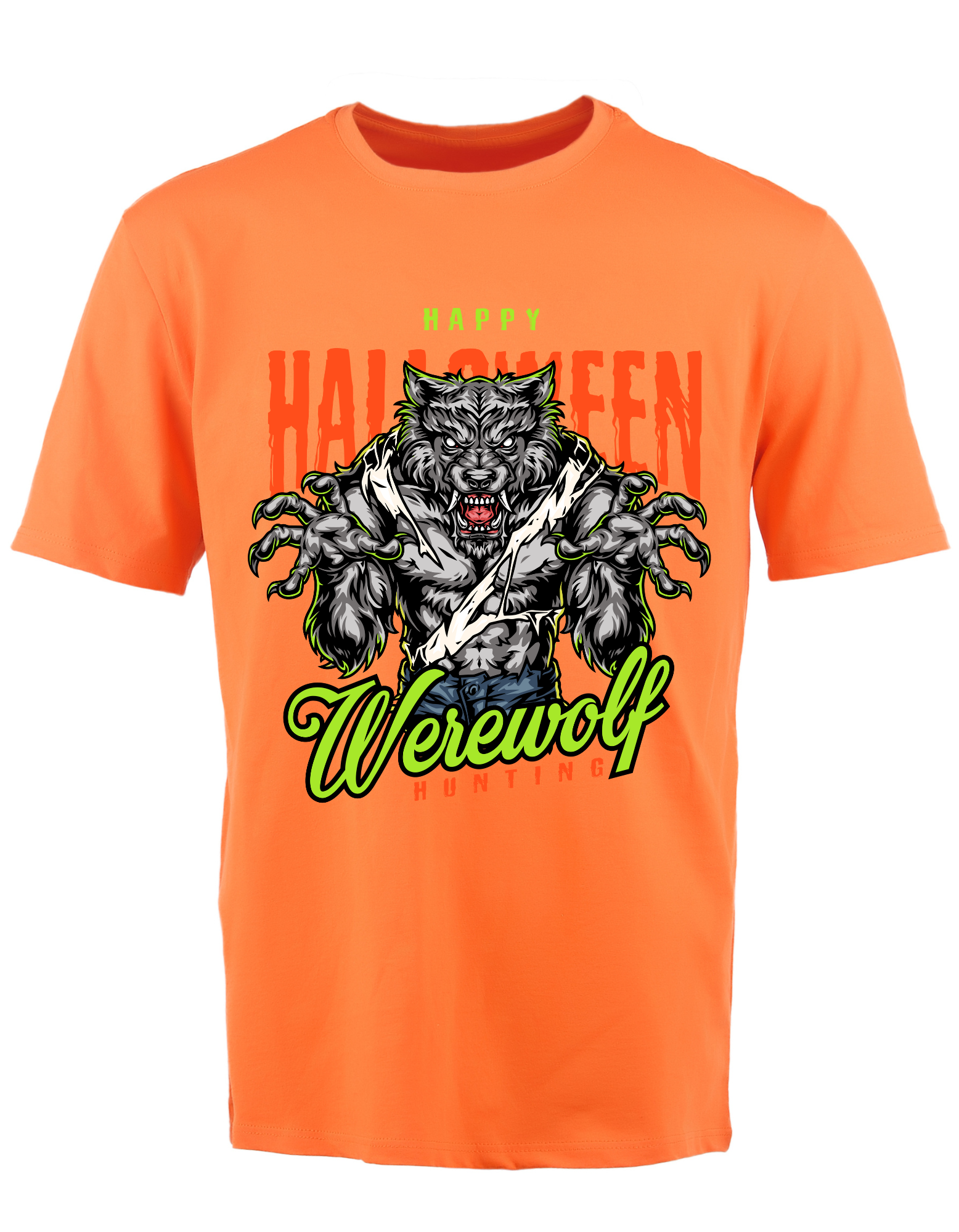 Custom Printed Shirts: Halloween Werewolf Hunting