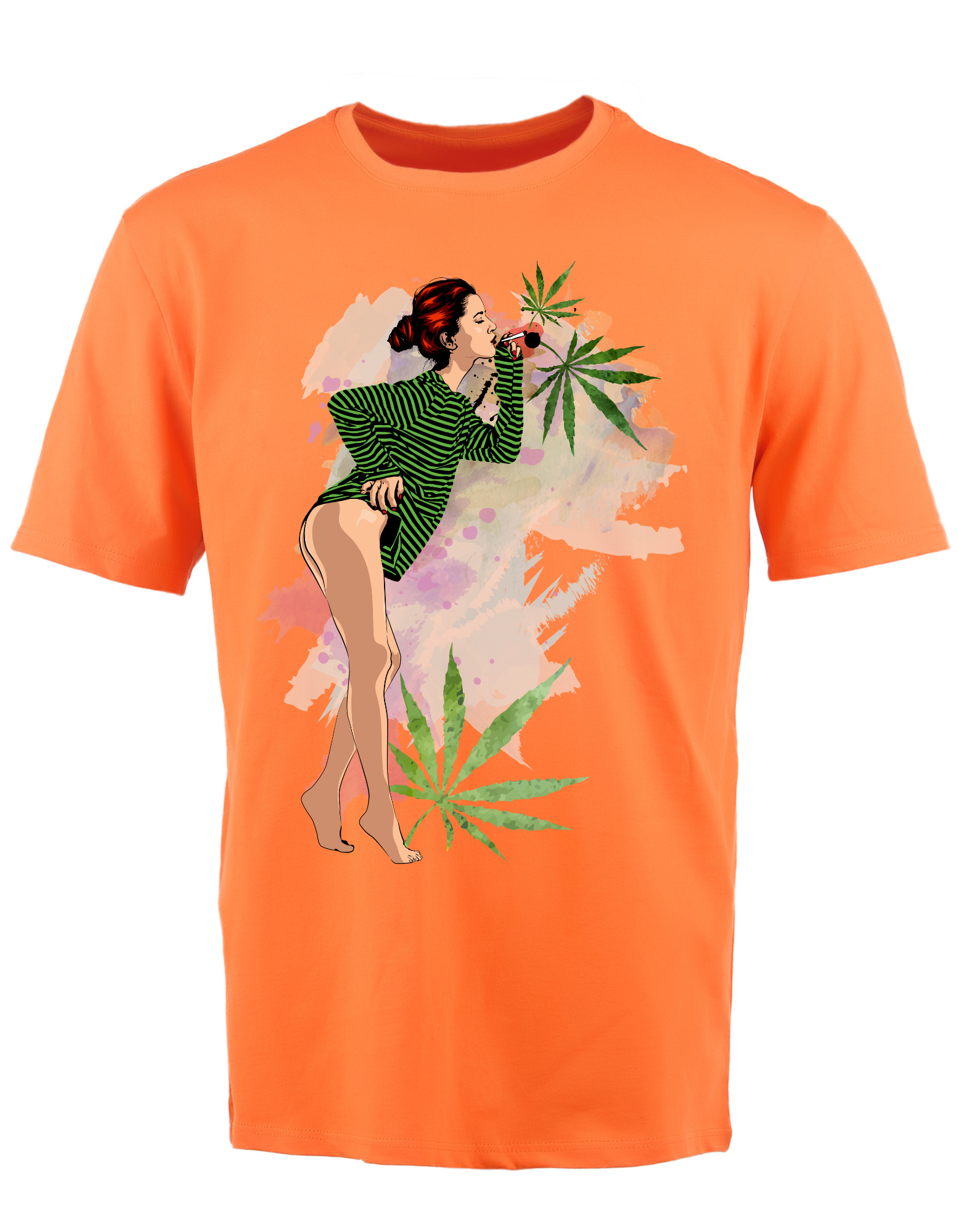 Custom Printed Shirts: Girl Smoking