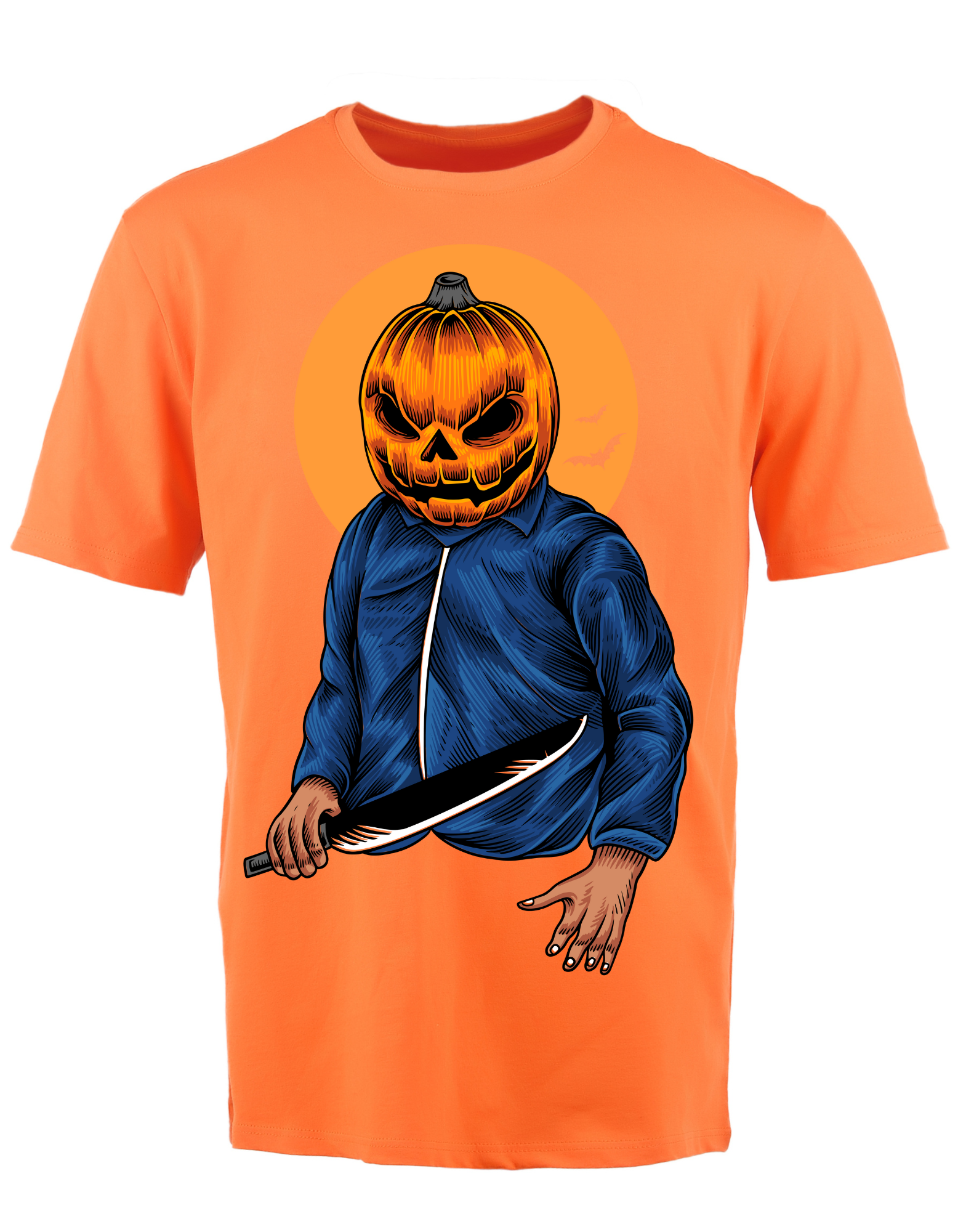 Custom Printed Shirts: Halloween Pumpkin Head
