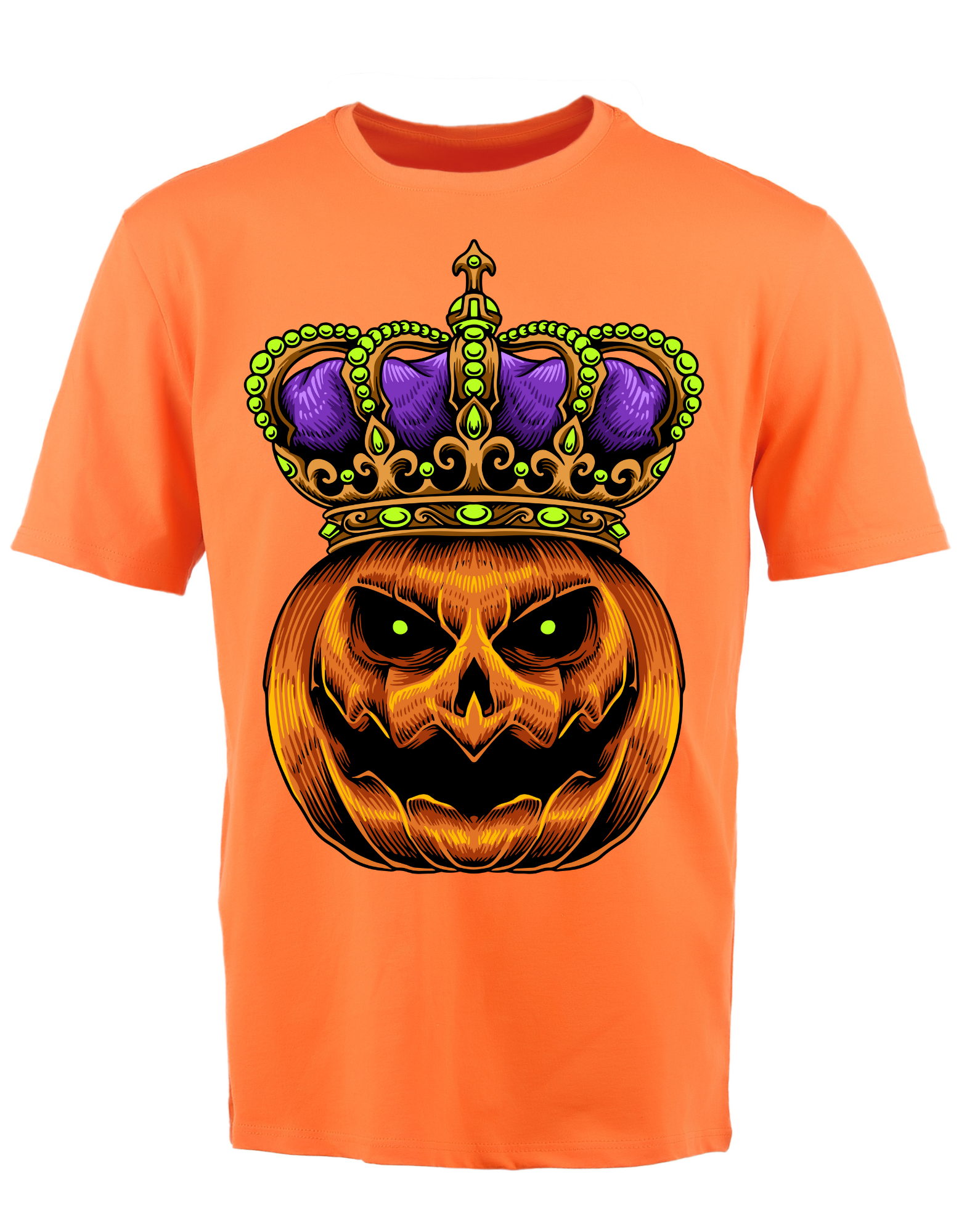 Custom Printed Shirts: Halloween Pumpkin Crowned