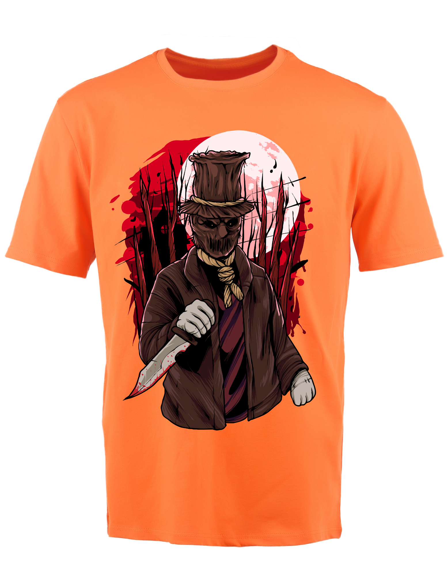 Custom Printed Shirts: Halloween Bloody Scarecrow