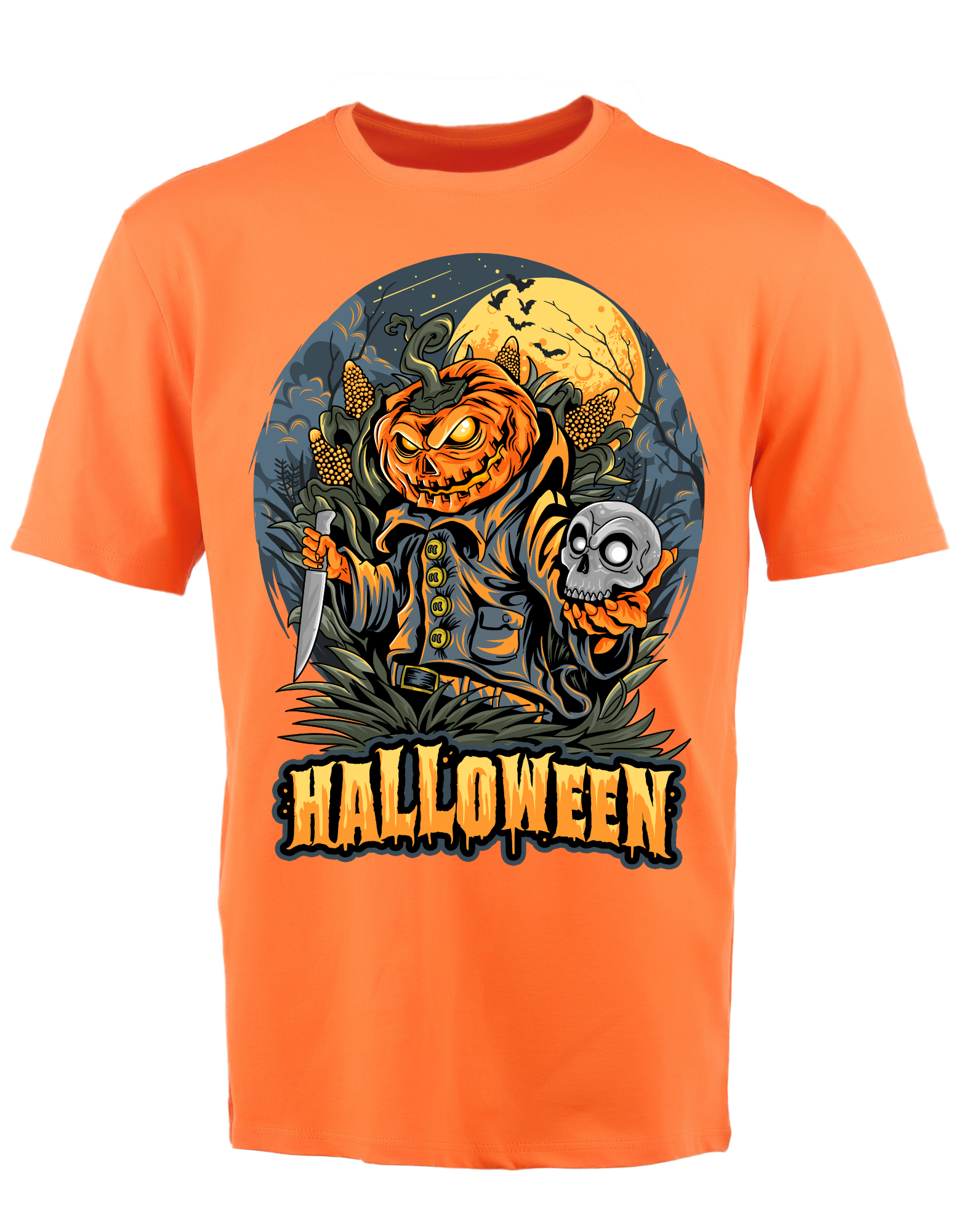 Custom Printed Shirts: Halloween Skull