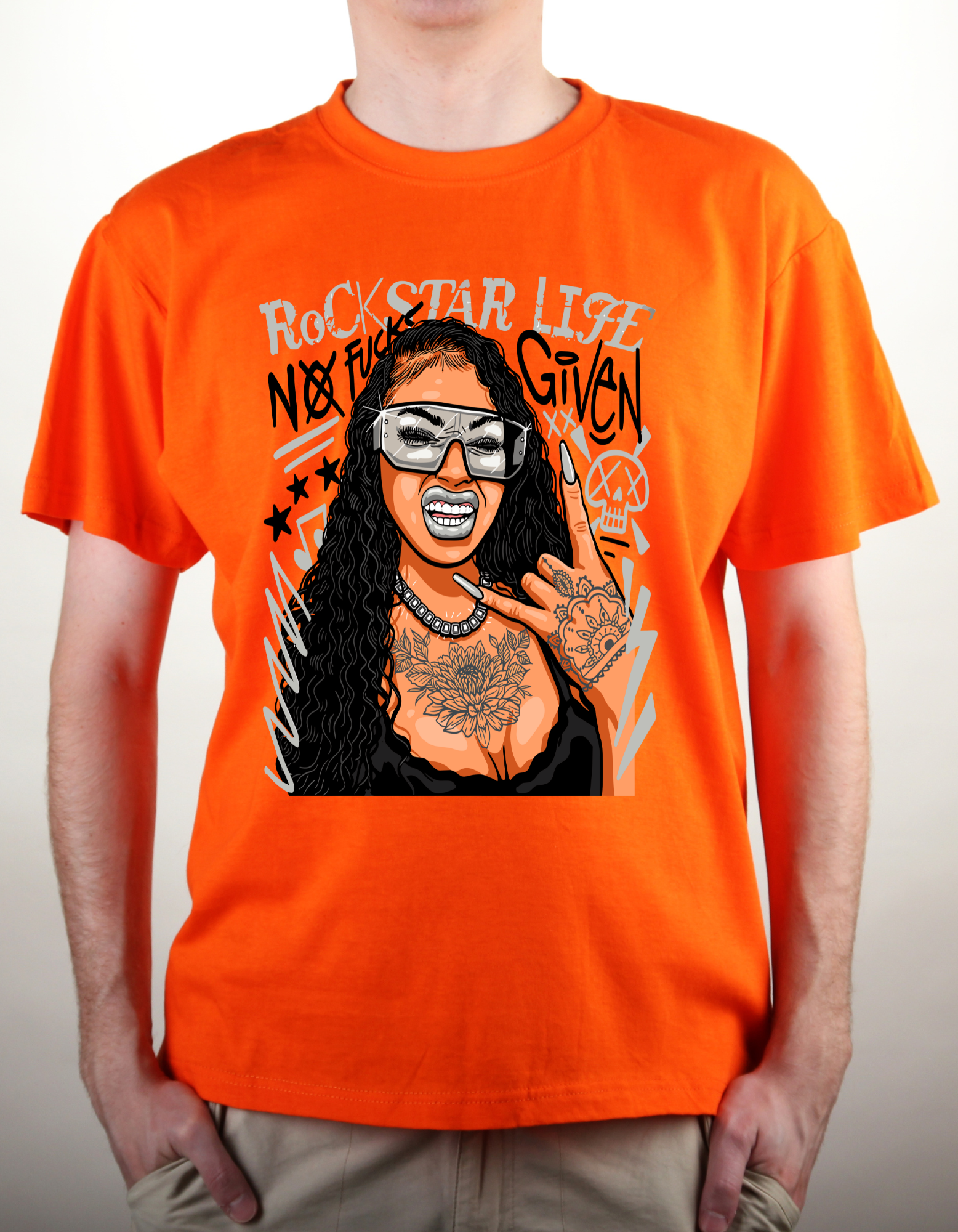 Custom Printed Shirts: Rockstar Life