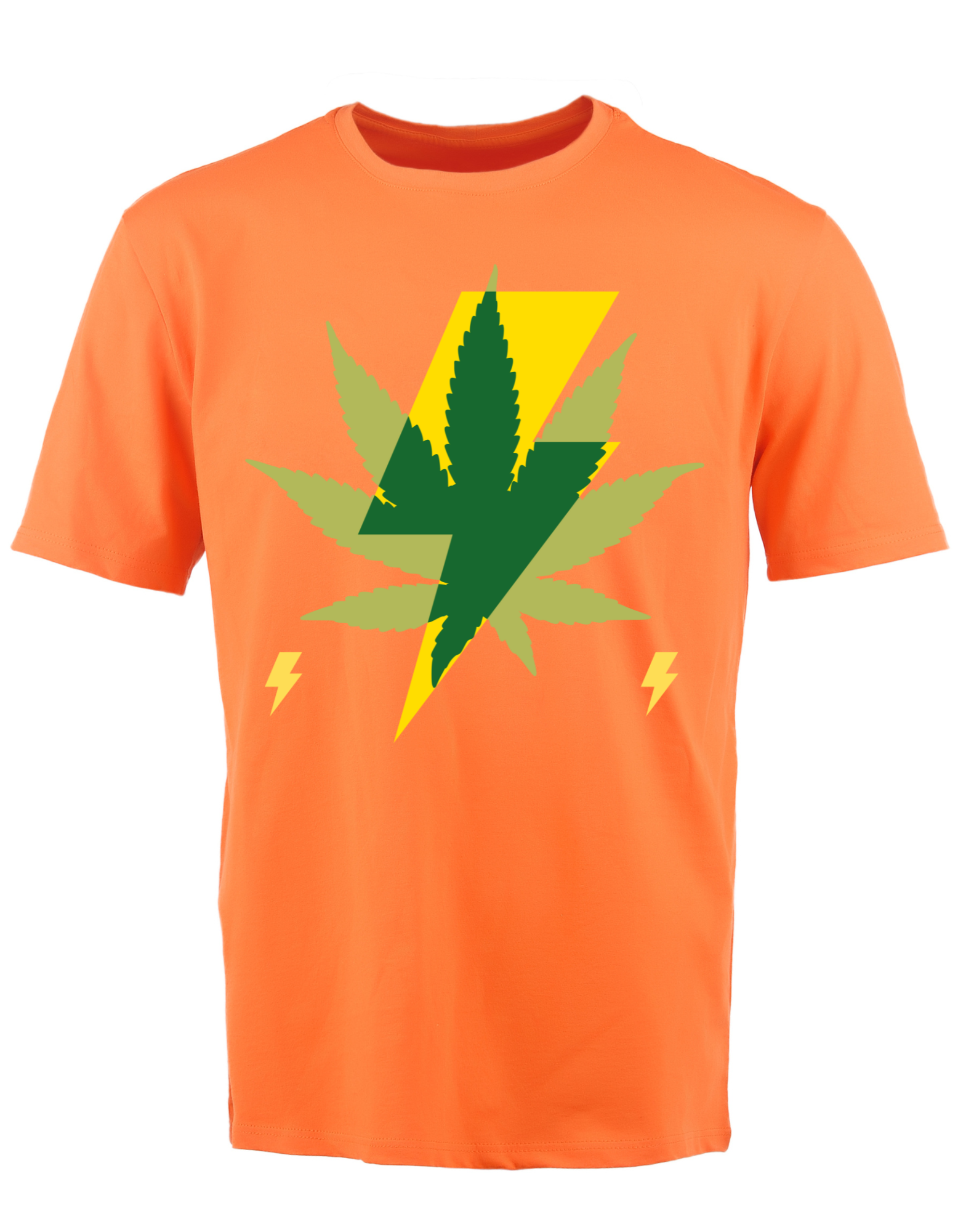 Custom Printed Shirts: Weed Leaf Lightning Bolt