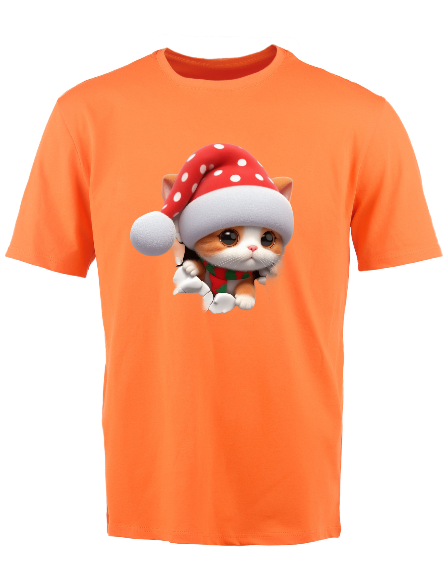 Custom Printed Shirt: Christmas Kitten