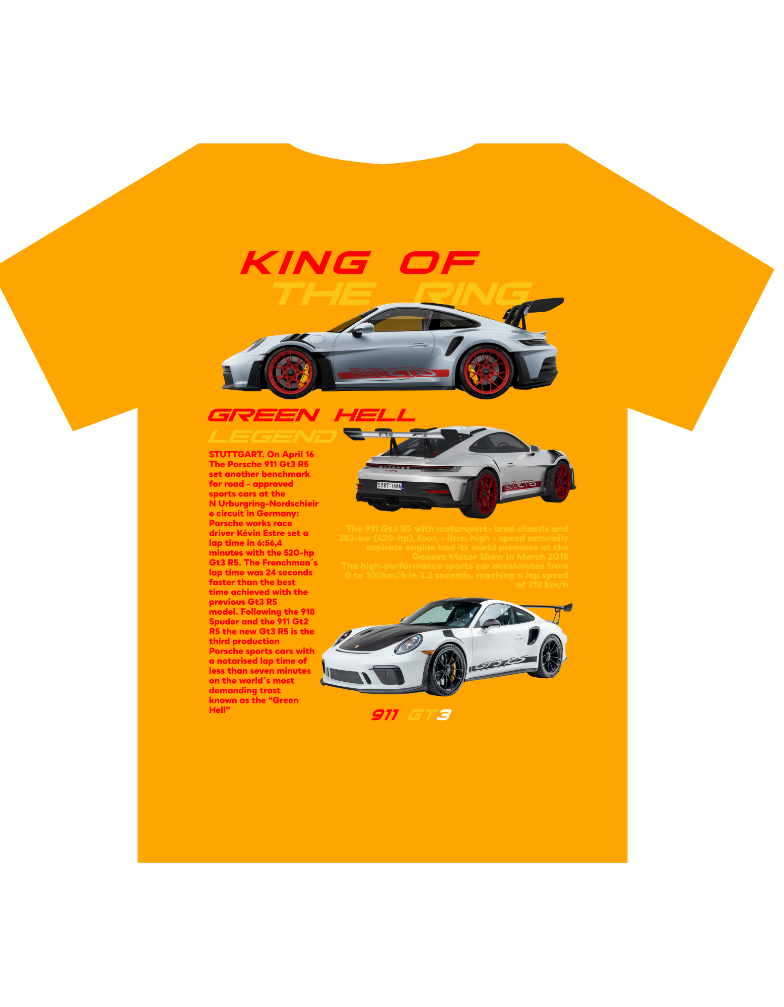 Custom Printed Shirts: 911GT Green Hell